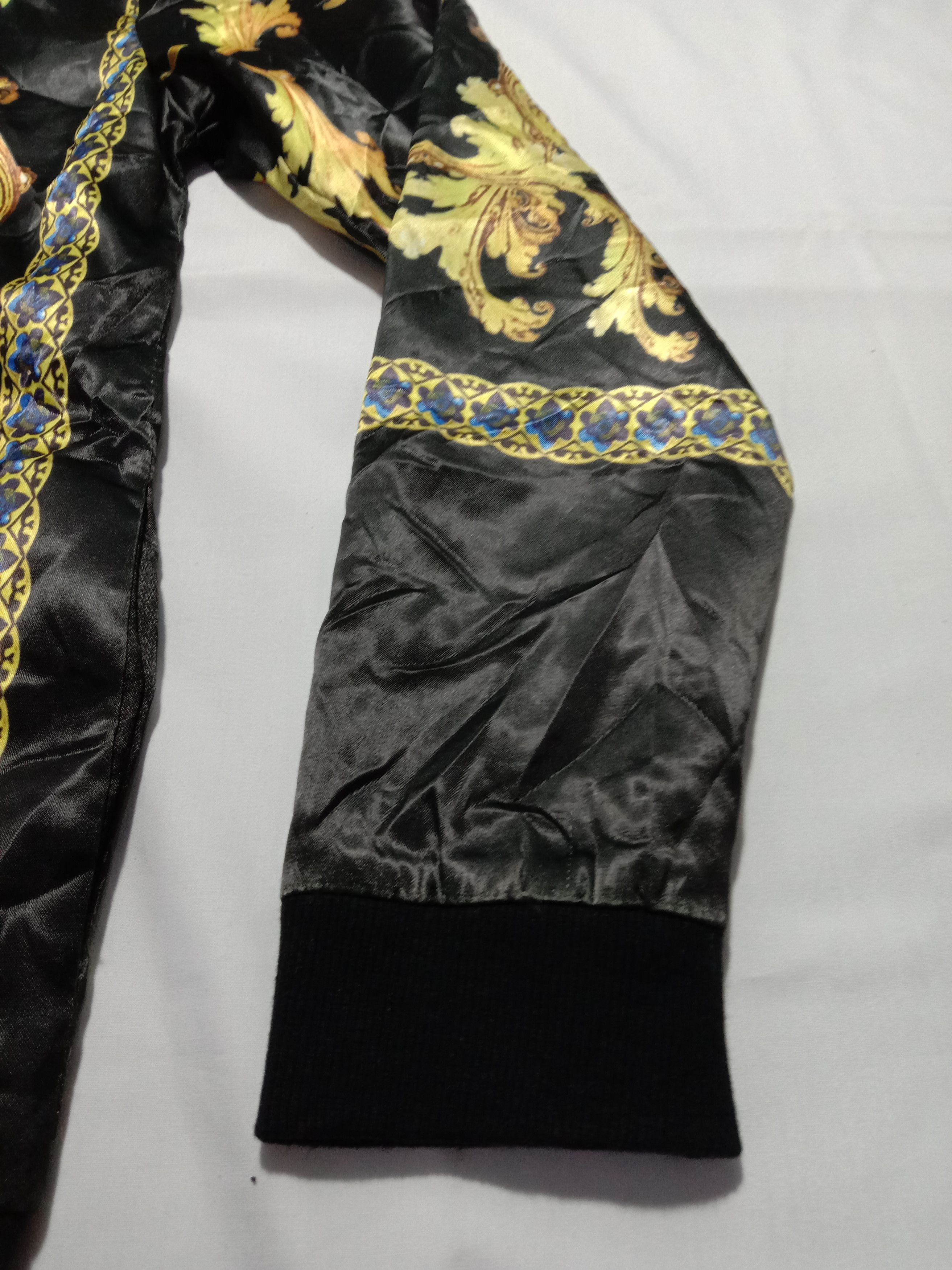 Vintage Satin Zipper Jacket Baroque Givenchy Inspired Jacket Size US S / EU 44-46 / 1 - 6 Thumbnail