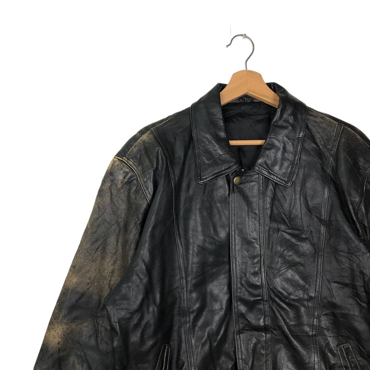 Japanese Brand VINTAGE BOMBER LEATHER JACKET RACER JUBIAN TOKYO FUR Size US M / EU 48-50 / 2 - 6 Thumbnail