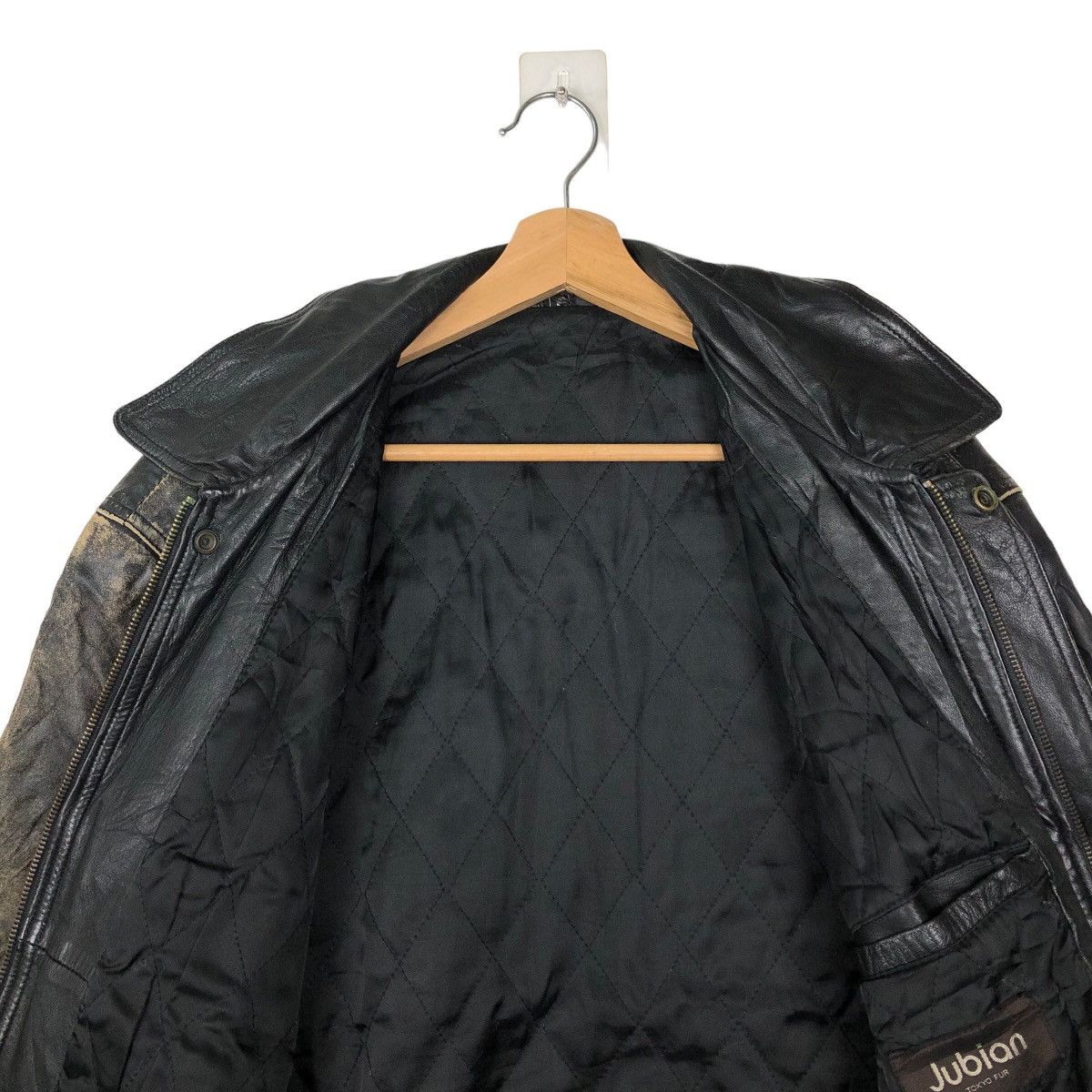 Japanese Brand VINTAGE BOMBER LEATHER JACKET RACER JUBIAN TOKYO FUR Size US M / EU 48-50 / 2 - 10 Thumbnail