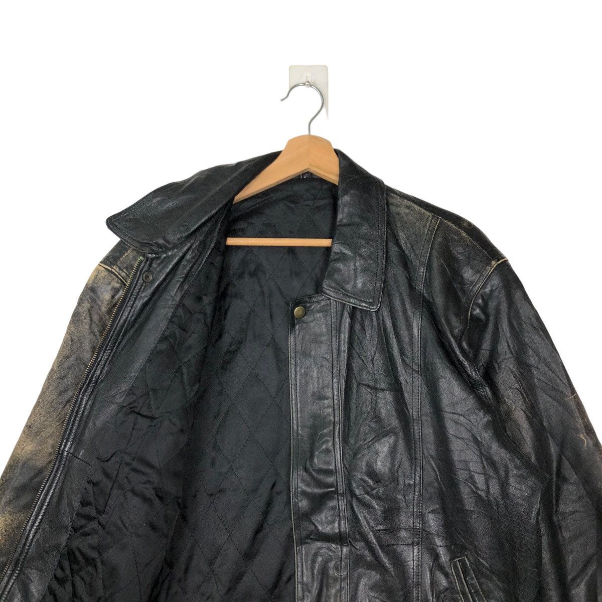 Japanese Brand VINTAGE BOMBER LEATHER JACKET RACER JUBIAN TOKYO FUR Size US M / EU 48-50 / 2 - 9 Thumbnail