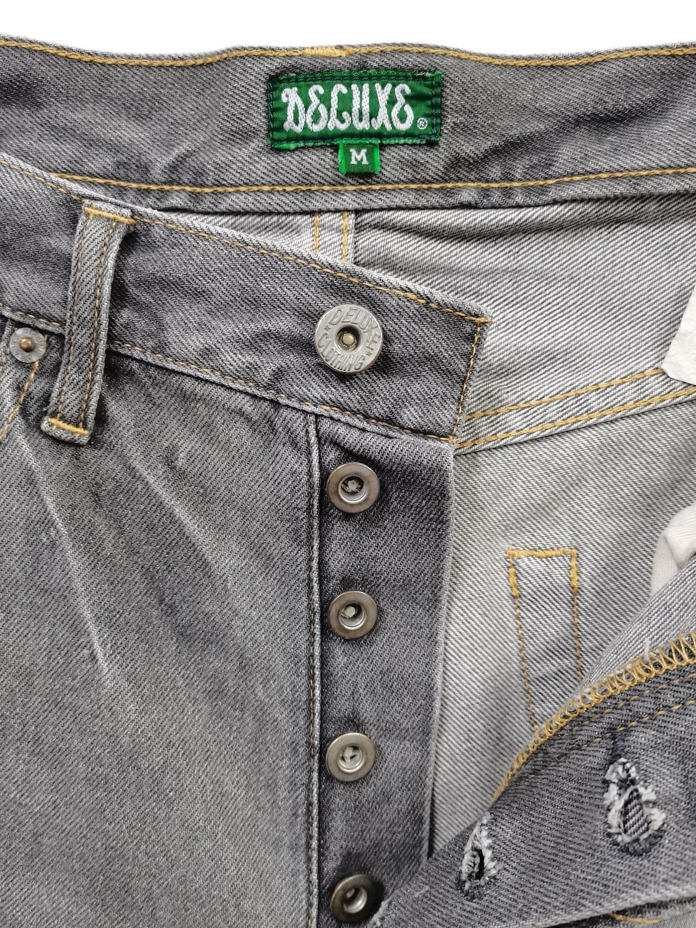 DELUXE 🔥🔥🔥DELUXE JAPAN Mechanical Tools Design Denim Jeans Rare Size US 33 - 22 Thumbnail