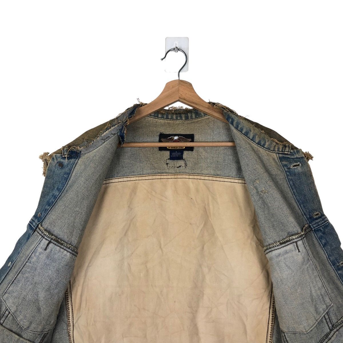 Harley Davidson VERY RARE TANK TOP DENIM BIG LOGO USA HARLEY DAVIDSON Size US L / EU 52-54 / 3 - 11 Thumbnail