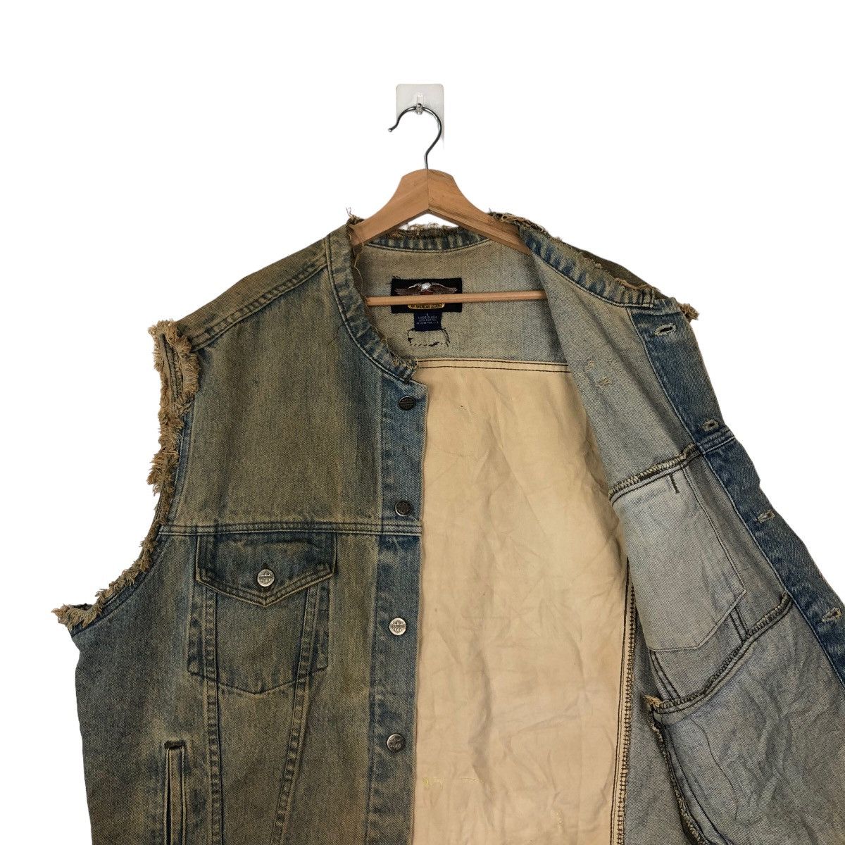Harley Davidson VERY RARE TANK TOP DENIM BIG LOGO USA HARLEY DAVIDSON Size US L / EU 52-54 / 3 - 10 Thumbnail