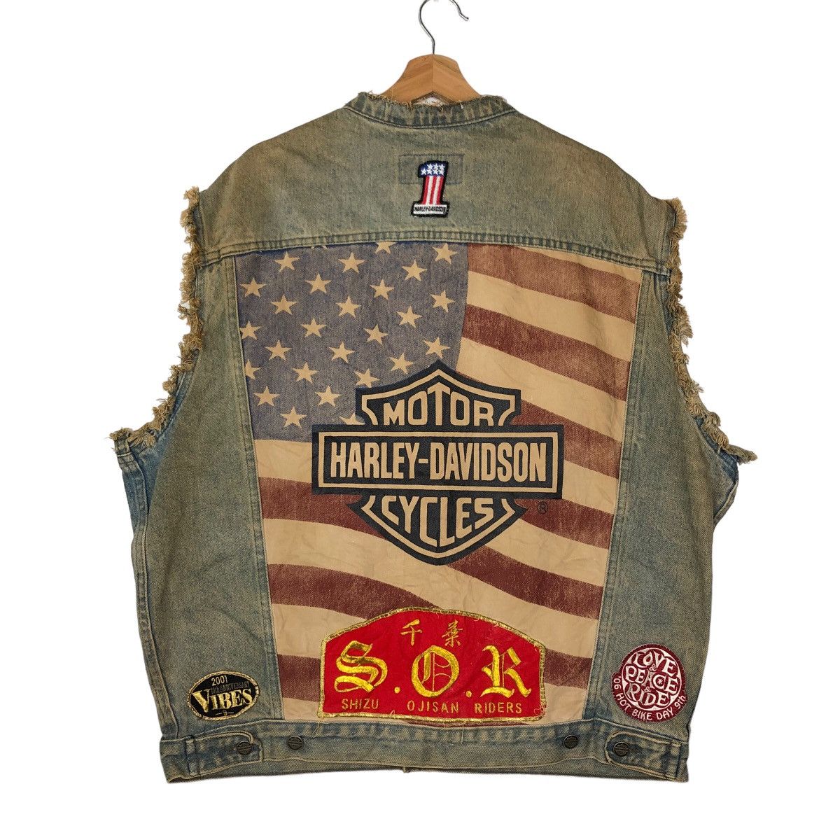 Harley Davidson VERY RARE TANK TOP DENIM BIG LOGO USA HARLEY DAVIDSON Size US L / EU 52-54 / 3 - 1 Thumbnail
