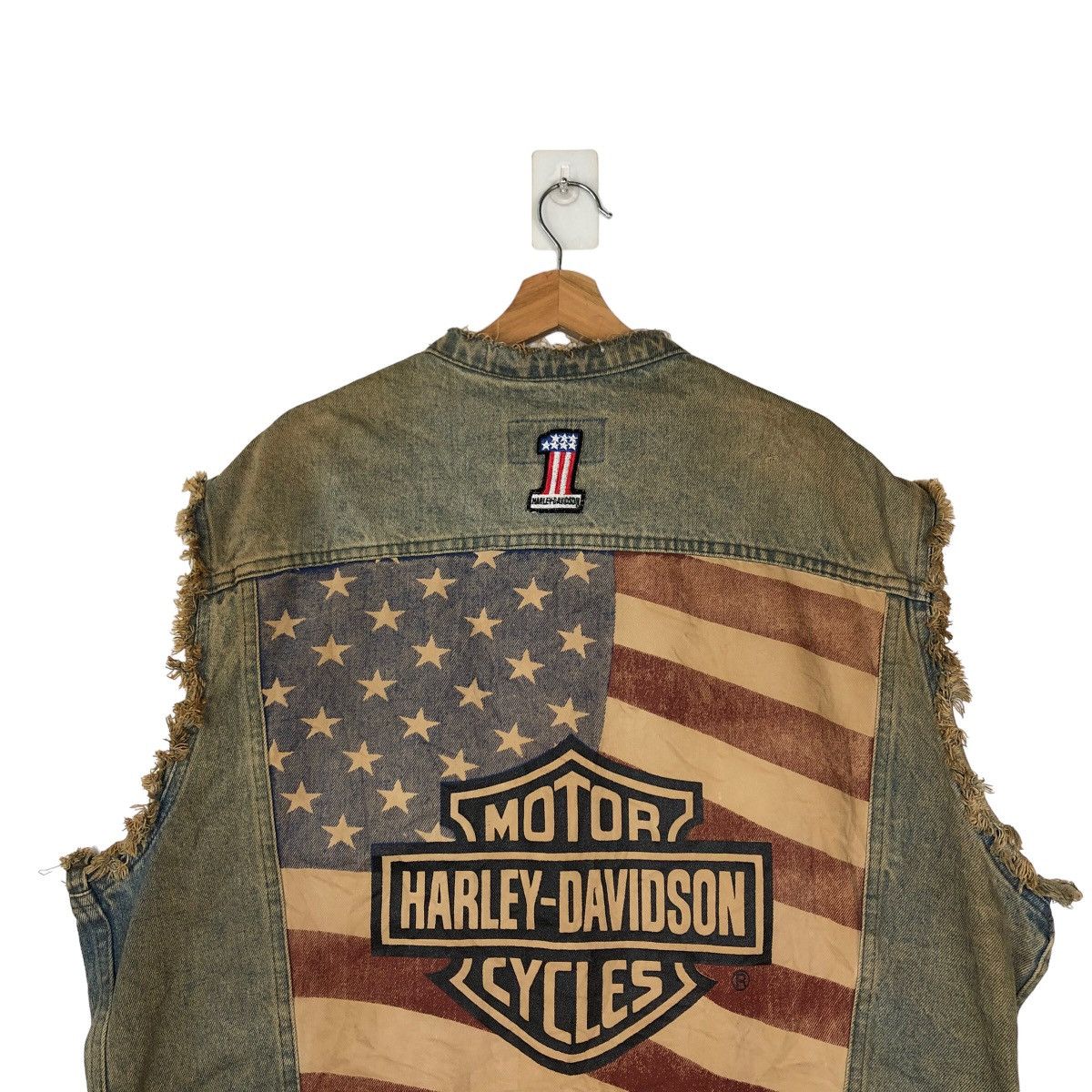 Harley Davidson VERY RARE TANK TOP DENIM BIG LOGO USA HARLEY DAVIDSON Size US L / EU 52-54 / 3 - 2 Thumbnail