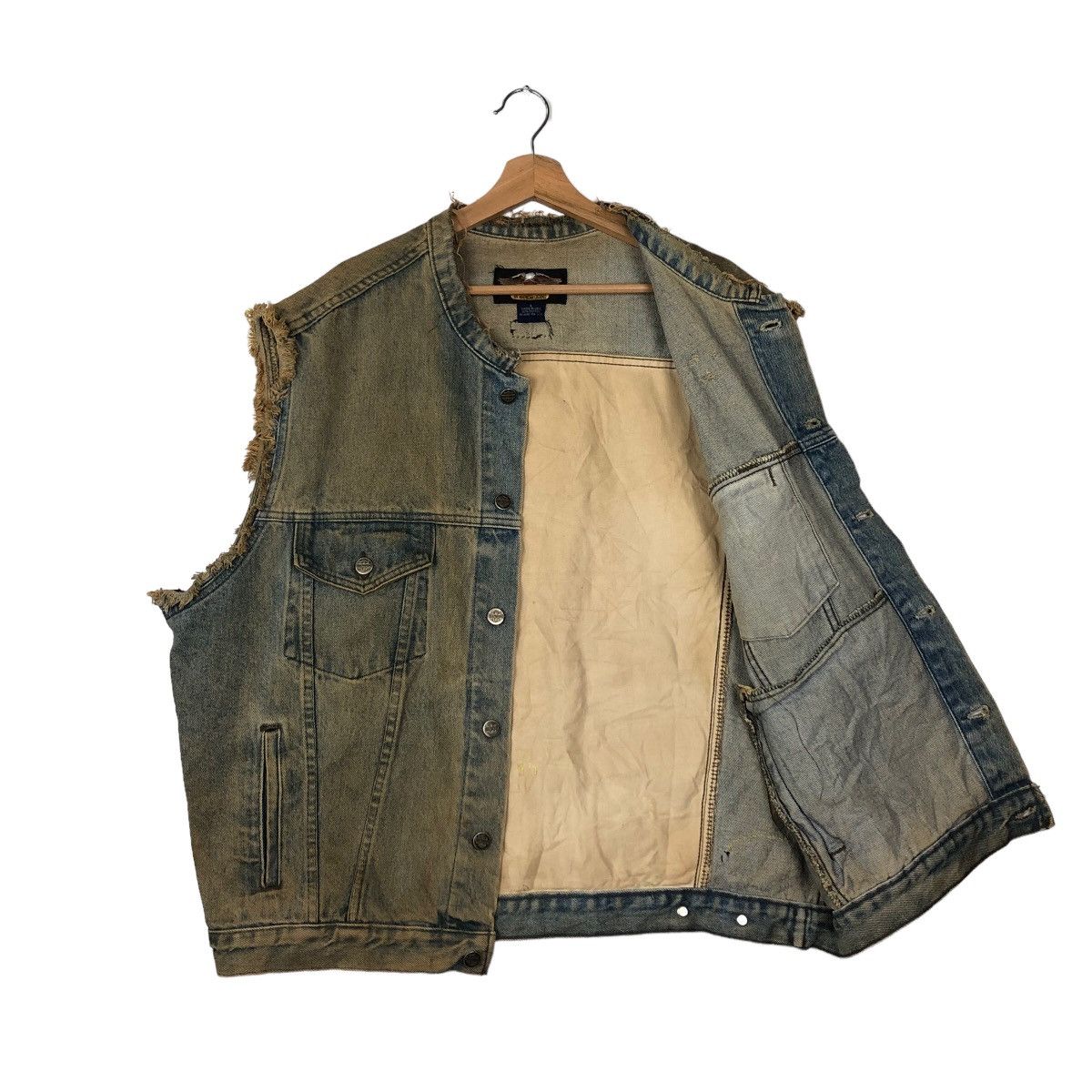 Harley Davidson VERY RARE TANK TOP DENIM BIG LOGO USA HARLEY DAVIDSON Size US L / EU 52-54 / 3 - 9 Thumbnail