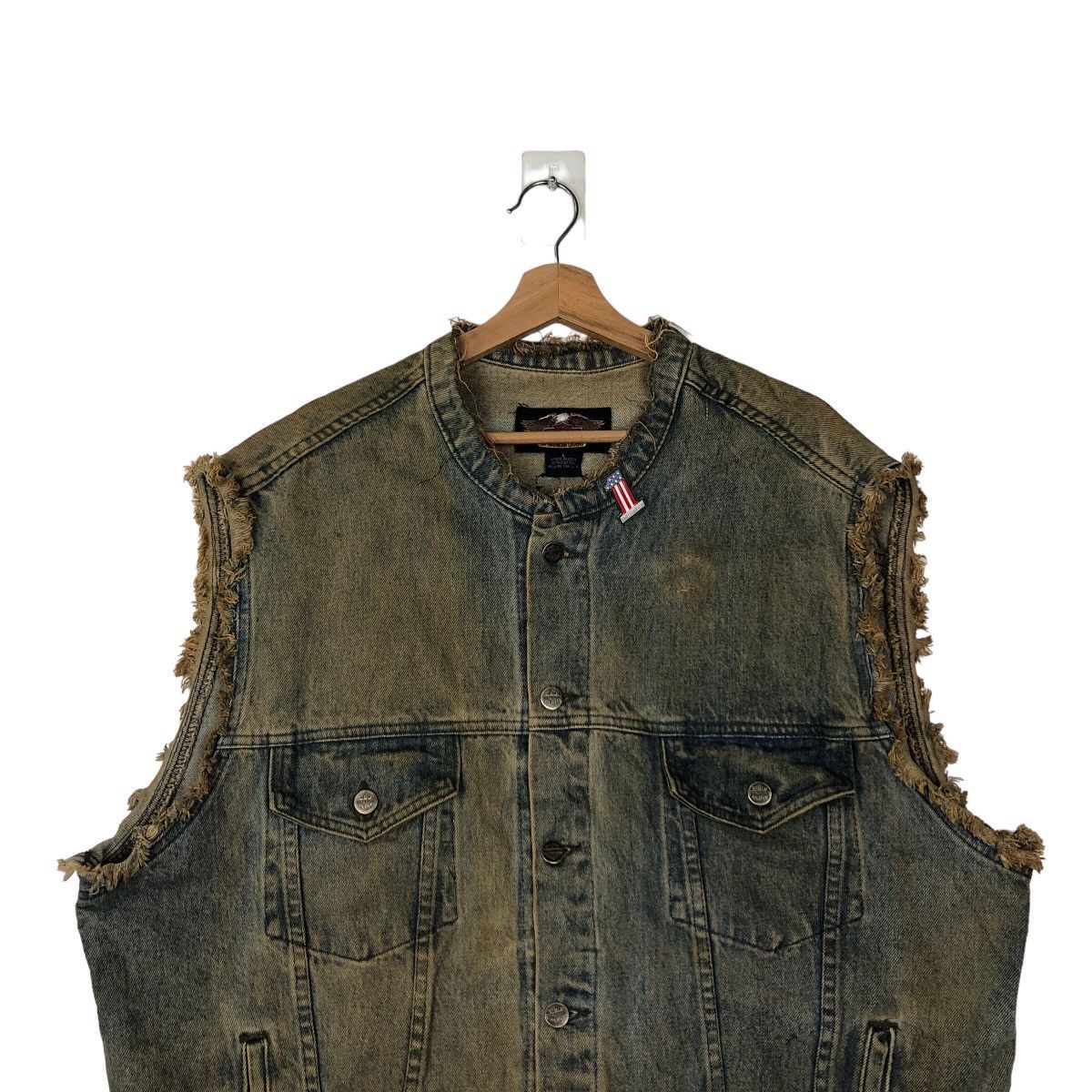Harley Davidson VERY RARE TANK TOP DENIM BIG LOGO USA HARLEY DAVIDSON Size US L / EU 52-54 / 3 - 4 Thumbnail