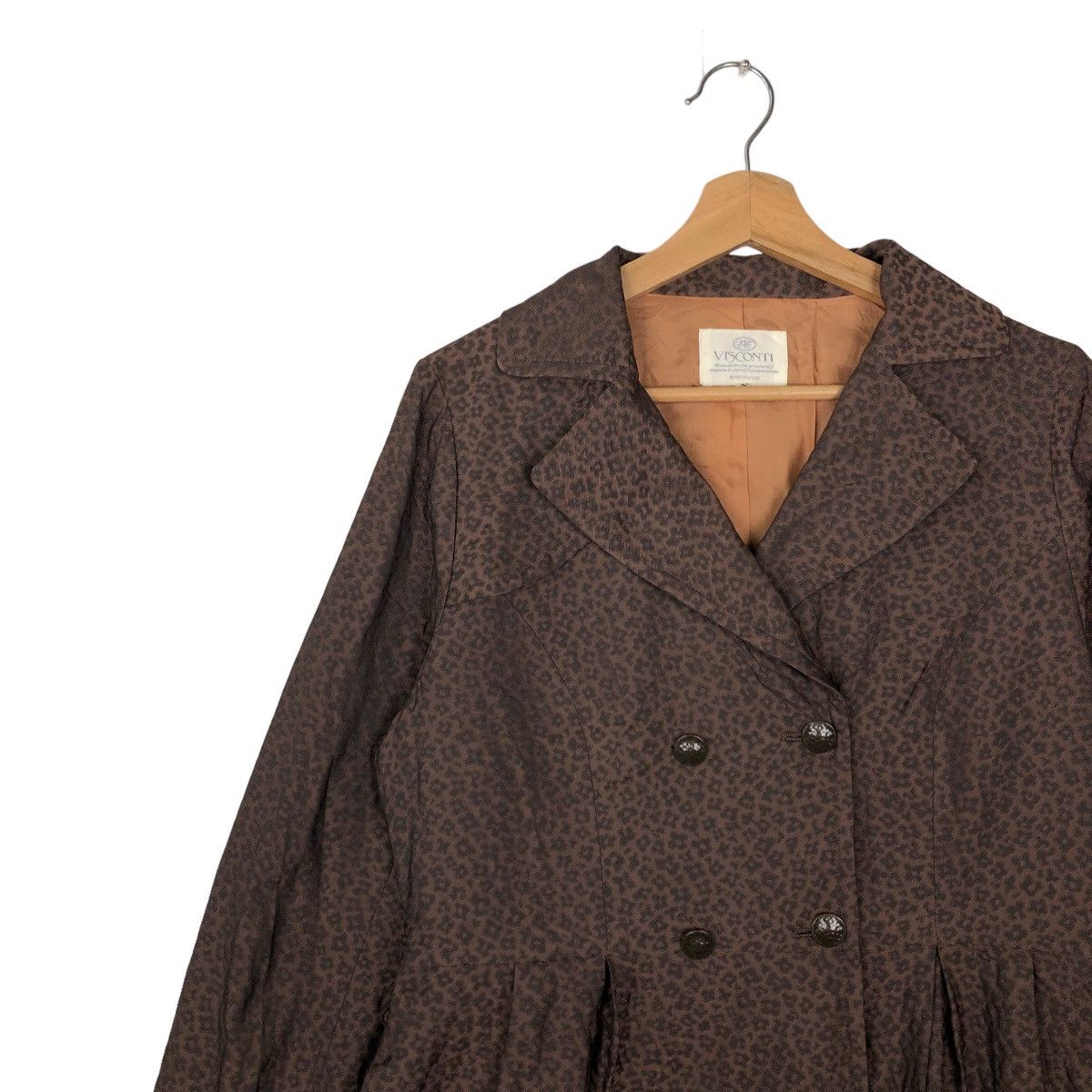 Vintage VINTAGE TIGER STRIPED DOT LONG JACKET VISCONTI JAPAN MADE Size XS / US 0-2 / IT 36-38 - 6 Thumbnail