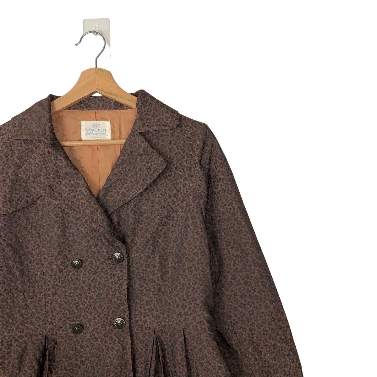 Vintage VINTAGE TIGER STRIPED DOT LONG JACKET VISCONTI JAPAN MADE Size XS / US 0-2 / IT 36-38 - 5 Thumbnail