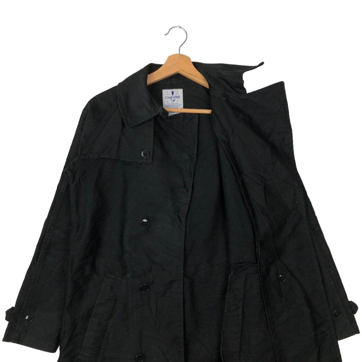 Japanese Brand DOUBLE BREAST LONG JACKET TRAVAIL VILLE CHEVRA FABRIC FRANCE Size US M / EU 48-50 / 2 - 10 Thumbnail