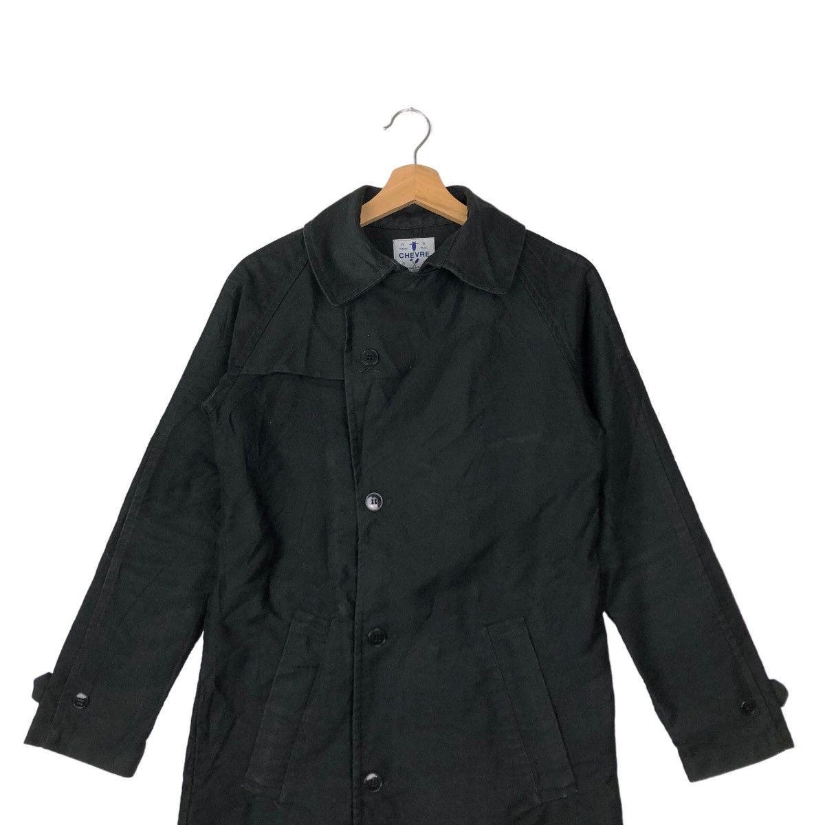 Japanese Brand DOUBLE BREAST LONG JACKET TRAVAIL VILLE CHEVRA FABRIC FRANCE Size US M / EU 48-50 / 2 - 2 Thumbnail