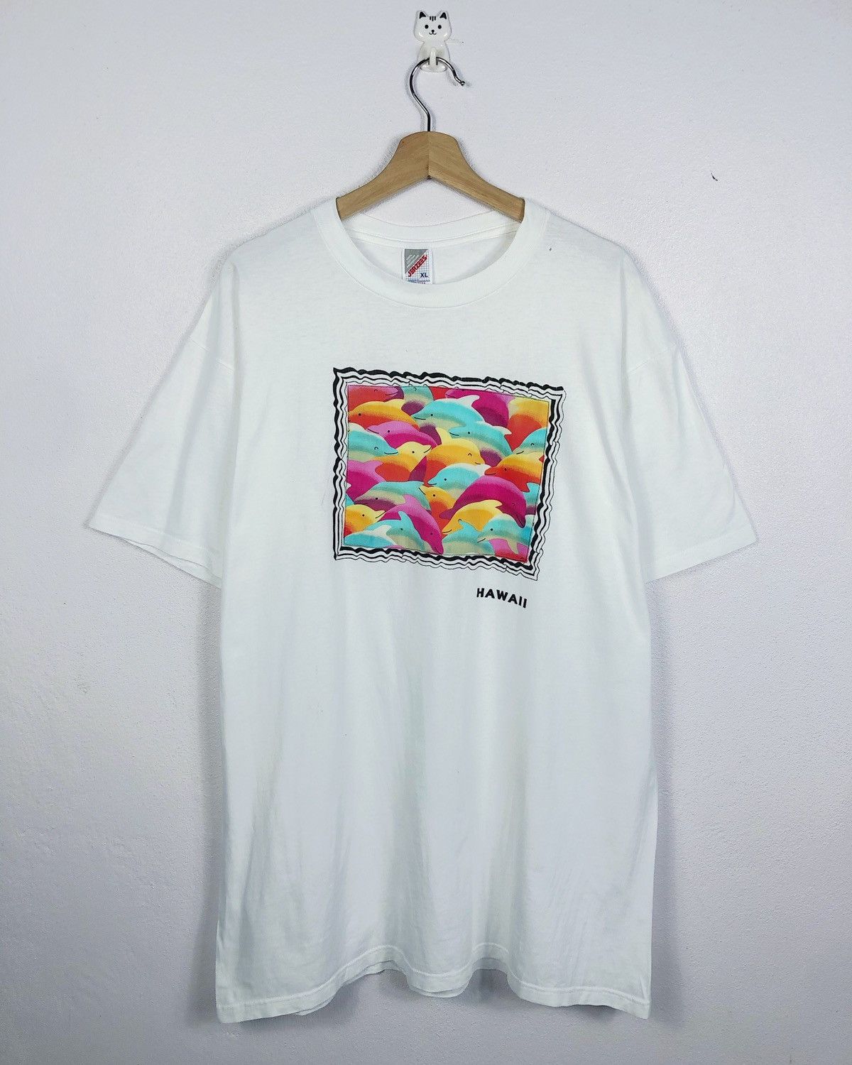 Vintage Rare Vintage Hawaii Dolphin Motive Tee Made in USA Size US XL / EU 56 / 4 - 1 Thumbnail