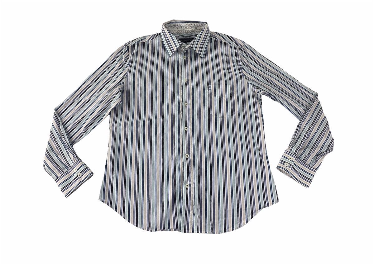 French Connection × Vintage French Connection Button Up Single Pocket Striped K136j Size US L / EU 52-54 / 3 - 1 Thumbnail
