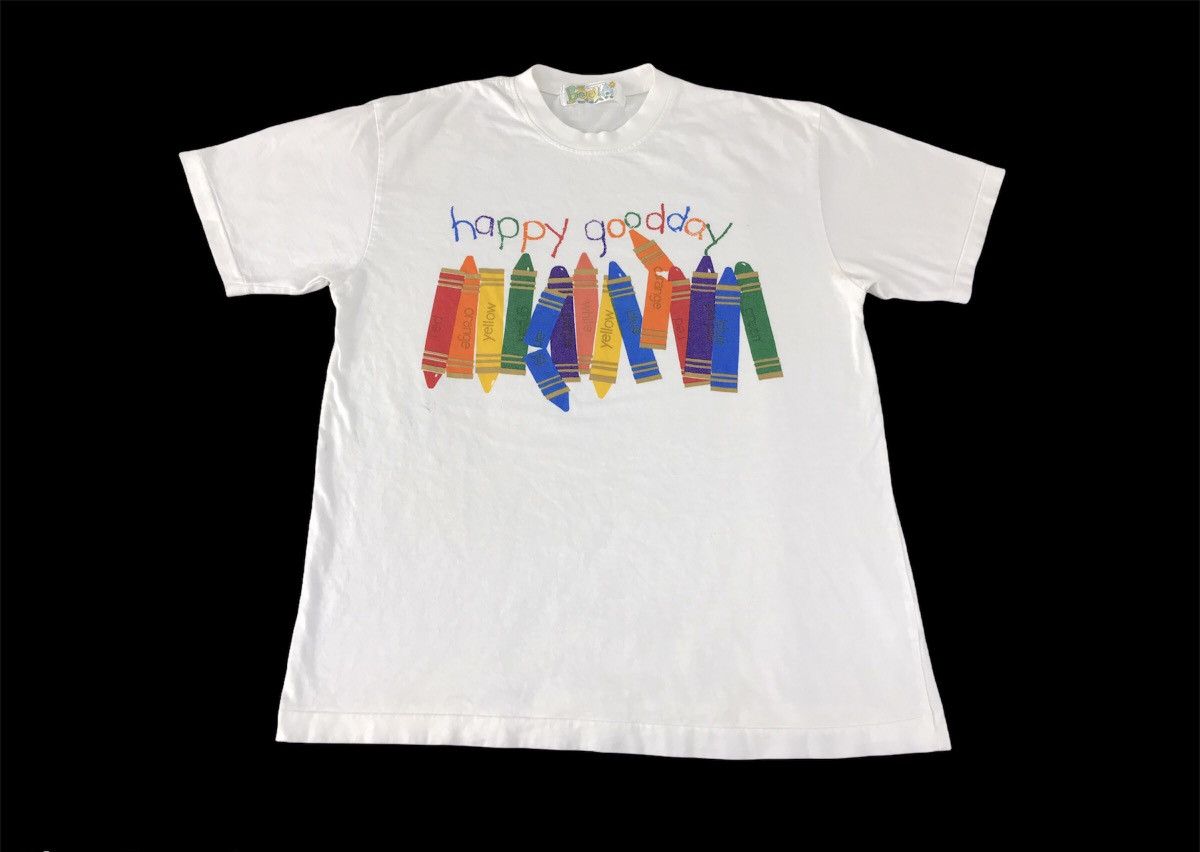Japanese Brand × Vintage Boota Happy Good Day Crayon Screen Promo Tee Size US M / EU 48-50 / 2 - 1 Thumbnail