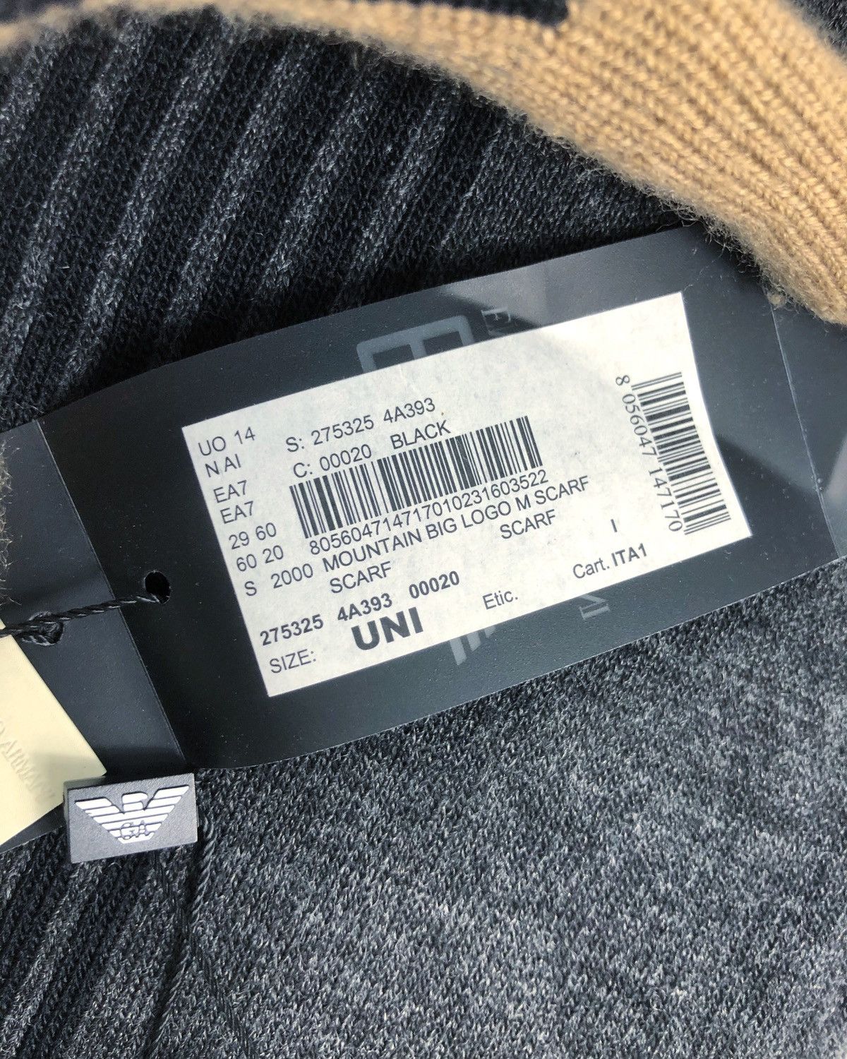 Emporio Armani Emporio Armani Mountain Big Logo Muffler Scarf Made in Italy Size ONE SIZE - 10 Thumbnail