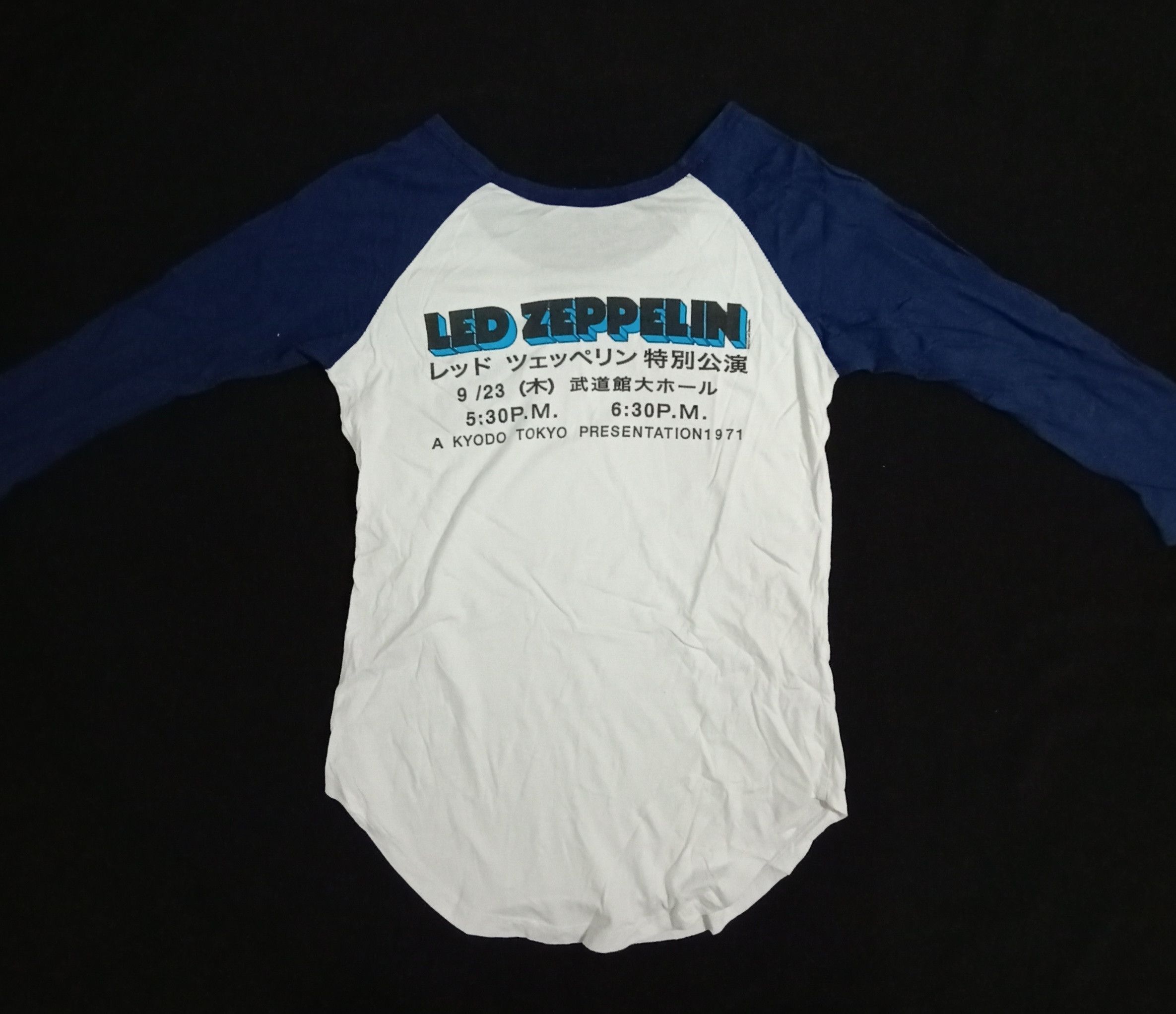 Band Tees LED ZEPPELIN Rock Band Japan Tour 3Q Raglan Tee Size XXS / US 00 / IT 34 - 1 Thumbnail