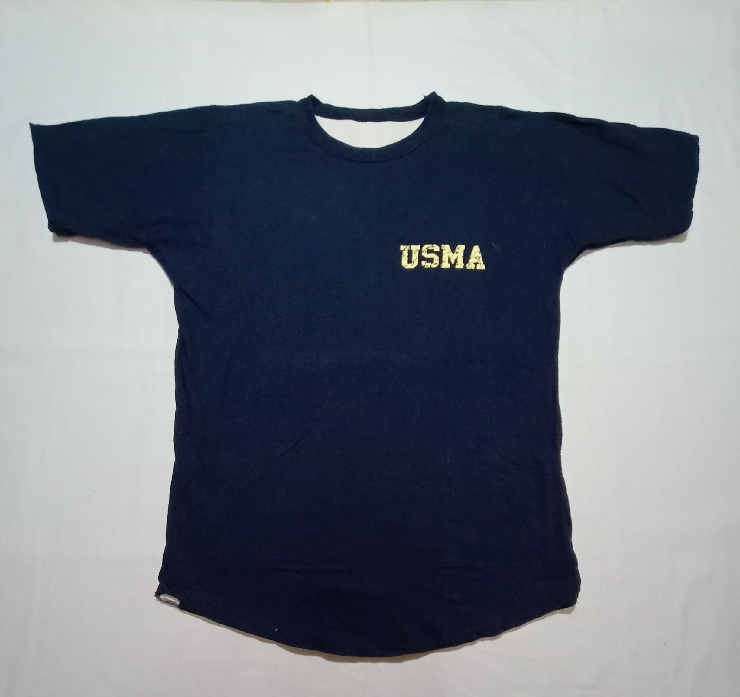 image of Alpha Industries Short Sleeve Military Tee Usma in Navy Blue, Men's (Size Medium)