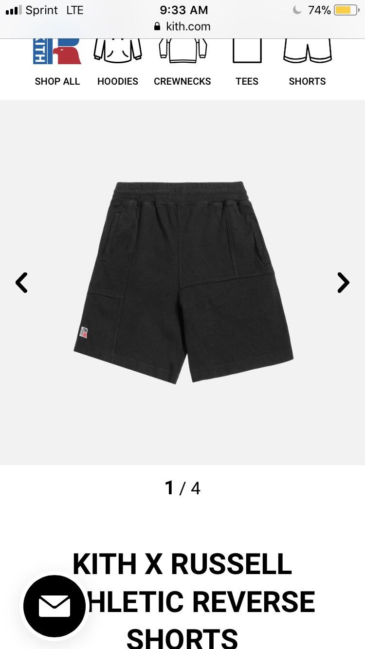 Kith × Russell Athletic Kith x Russell Athletic Black Patchwork Sweat Shorts Size US 30 / EU 46 - 1 Thumbnail