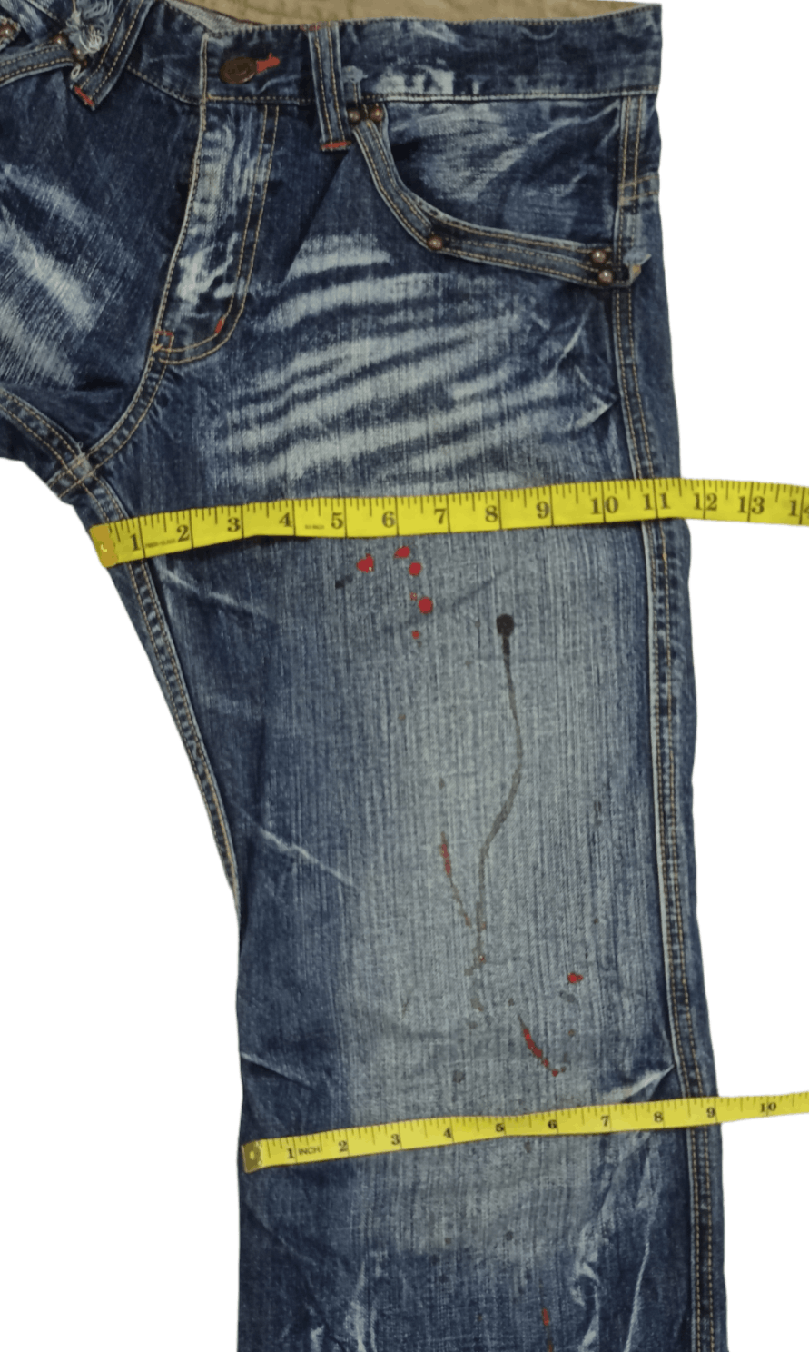 Grailed Roots 3 Style Punk Grunge Whiskers Splash Flare Denim Size US 32 / EU 48 - 22 Thumbnail