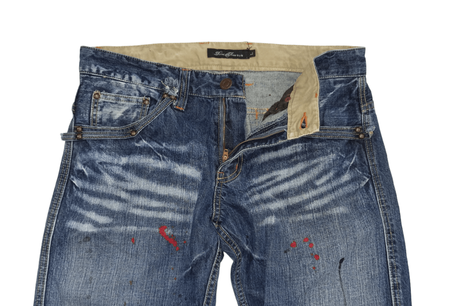 Grailed Roots 3 Style Punk Grunge Whiskers Splash Flare Denim Size US 32 / EU 48 - 13 Thumbnail