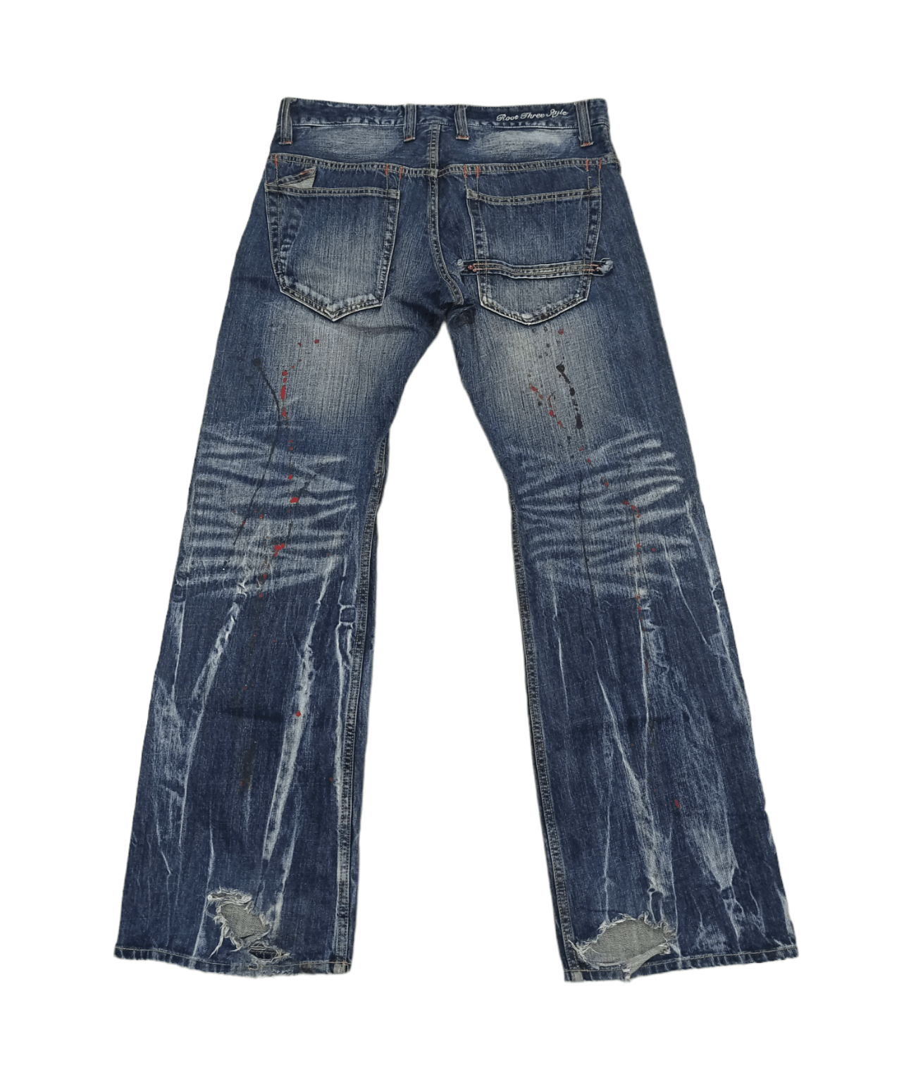 Grailed Roots 3 Style Punk Grunge Whiskers Splash Flare Denim Size US 32 / EU 48 - 5 Thumbnail