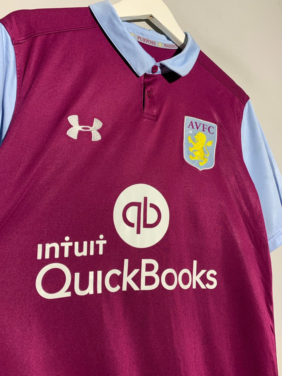 Under Armour Aston Villa Under Armour 2016/17 Y2k Football Shirt Size US L / EU 52-54 / 3 - 5 Thumbnail