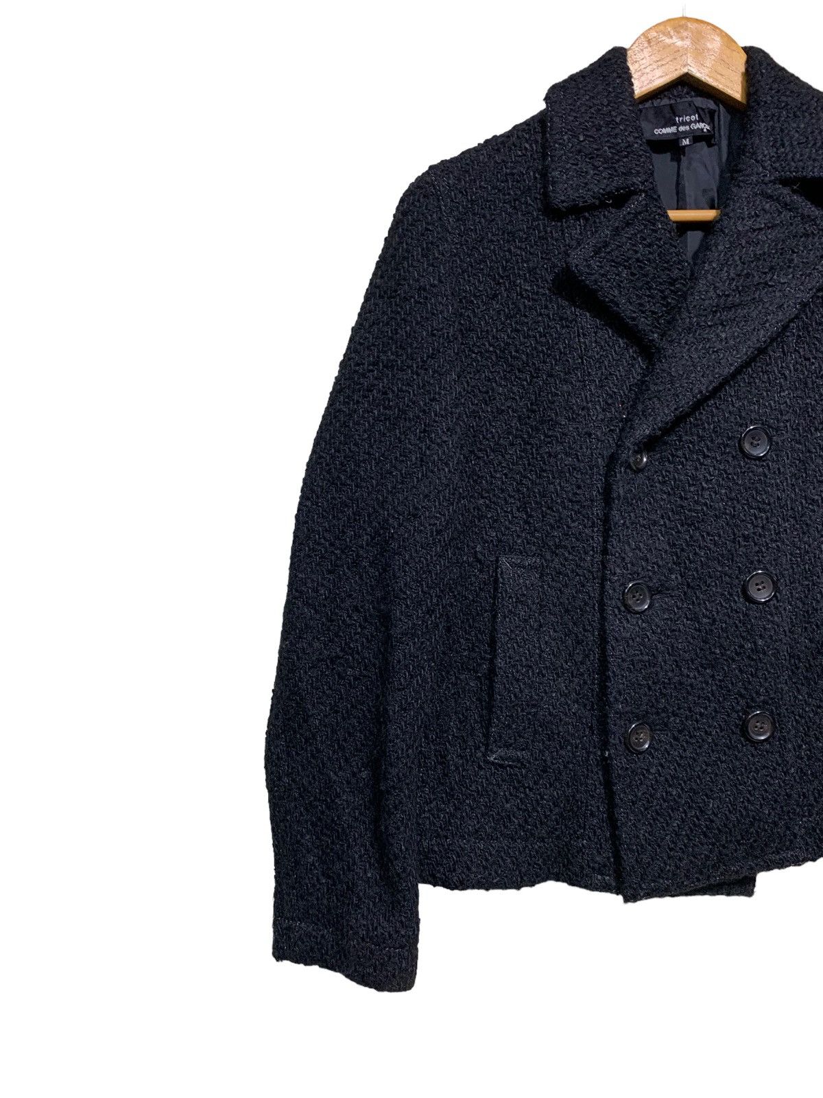 Comme des Garcons 🔥TRICOT CdG WOOL CABLE KNIT DOUBLE BREAST JACKETS Size M / US 6-8 / IT 42-44 - 2 Thumbnail