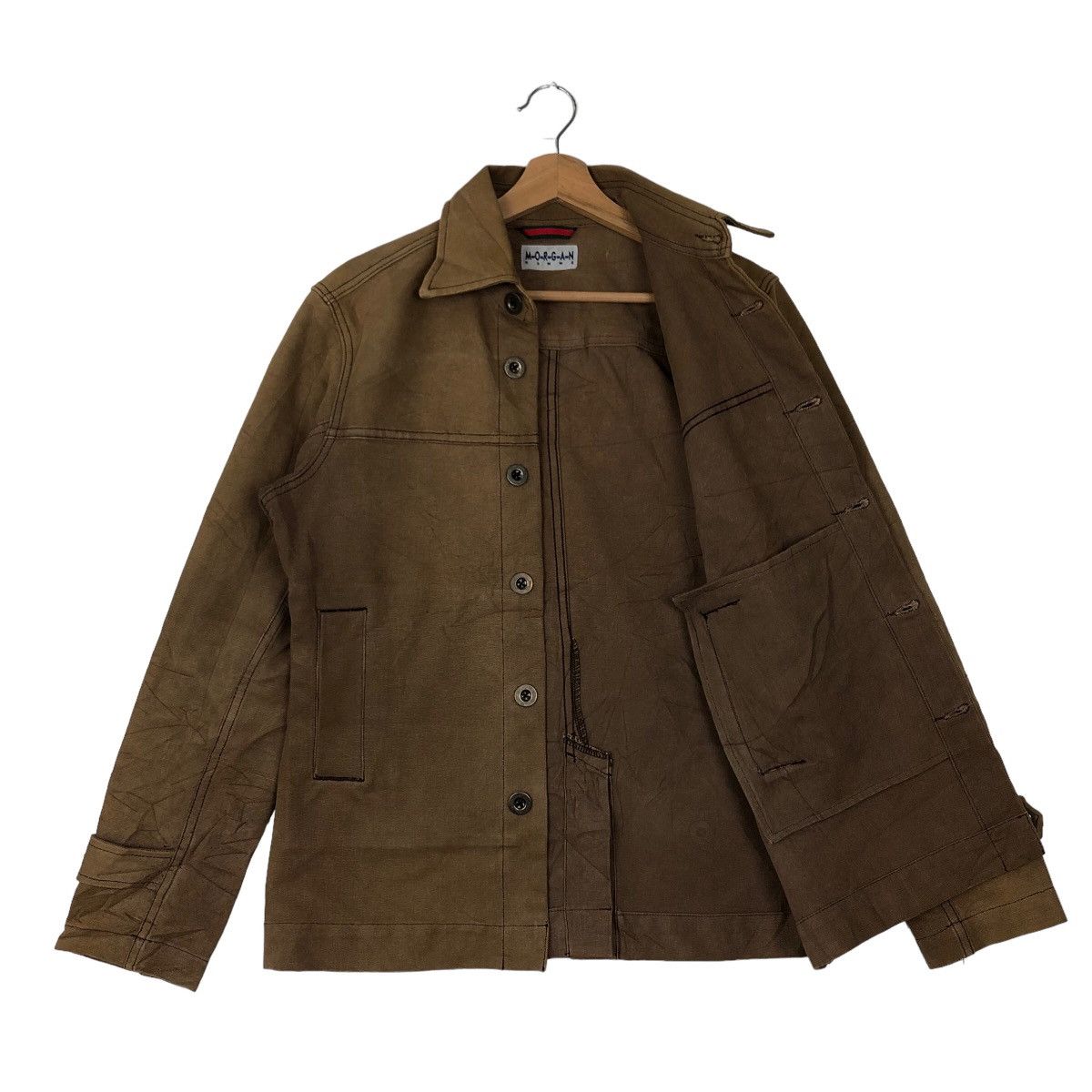Japanese Brand VINTAGE CROPPED CHORE JCKET MORGAN HOMME JAPAN Size US S / EU 44-46 / 1 - 8 Thumbnail