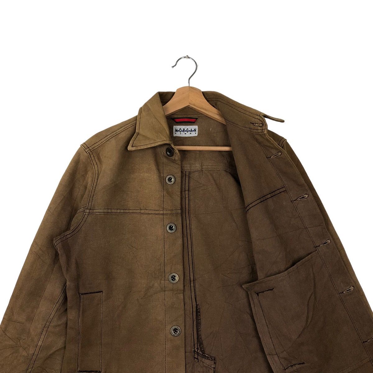 Japanese Brand VINTAGE CROPPED CHORE JCKET MORGAN HOMME JAPAN Size US S / EU 44-46 / 1 - 9 Thumbnail