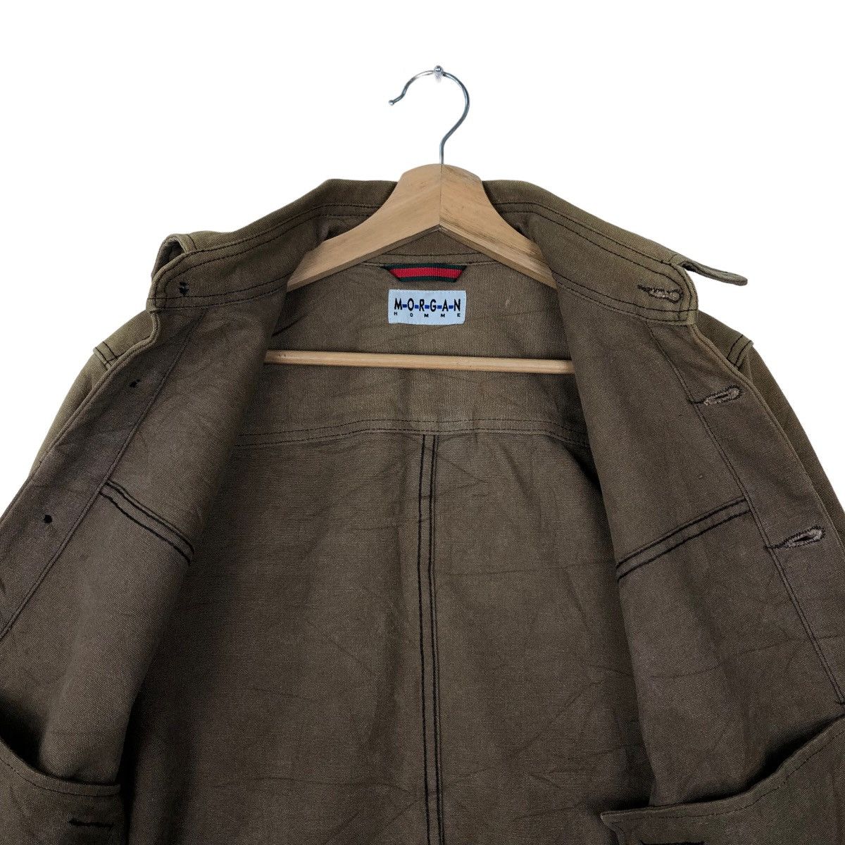 Japanese Brand VINTAGE CROPPED CHORE JCKET MORGAN HOMME JAPAN Size US S / EU 44-46 / 1 - 10 Thumbnail