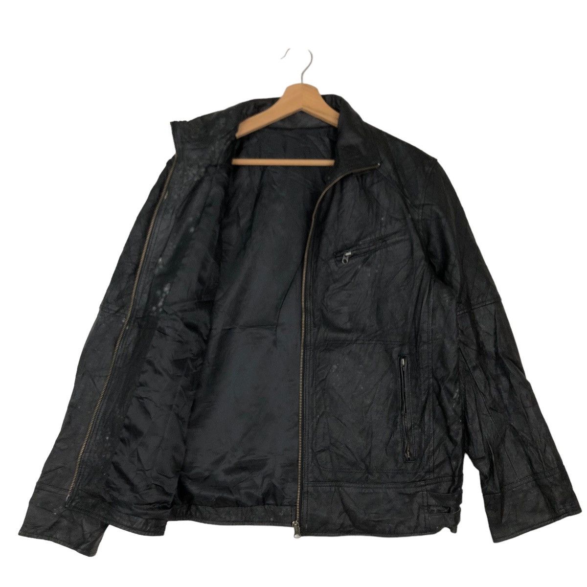 Japanese Brand VINTAGE SOFT LEATHER BOMBER JACKET RAFF SIMONS DESIGN Size US M / EU 48-50 / 2 - 9 Thumbnail