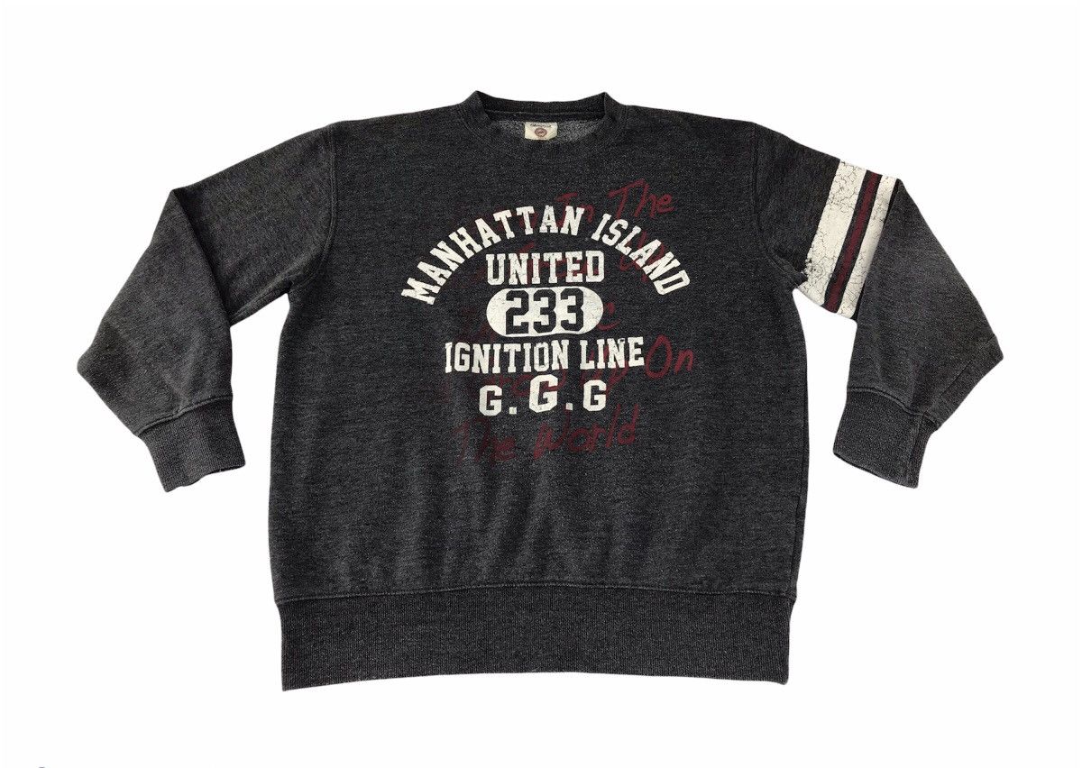 Japanese Brand × Vintage Oblo Design Manhattan Island United Ignition Sweatshirt Size US L / EU 52-54 / 3 - 1 Thumbnail