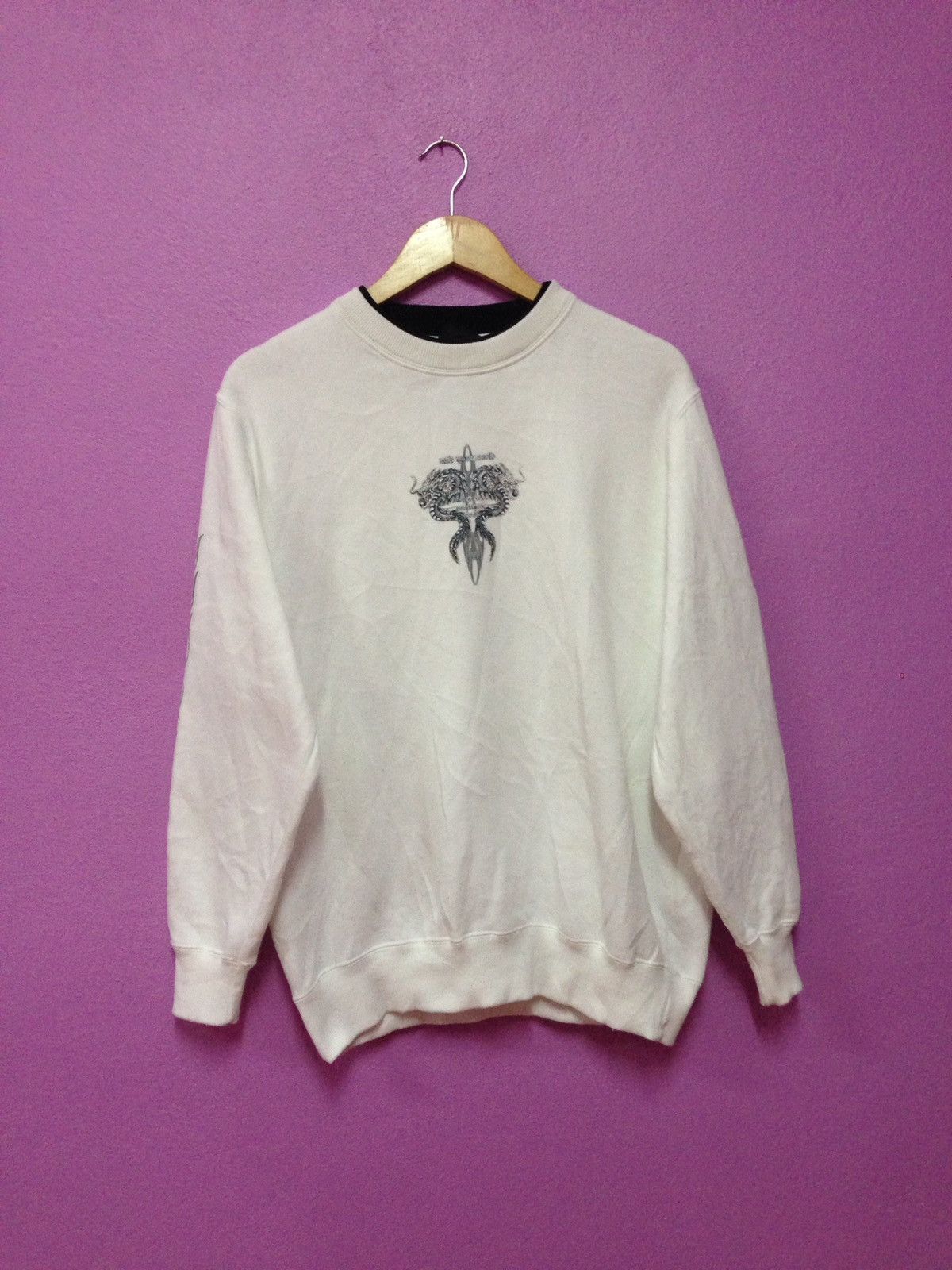 Japanese Brand Vintage 90's Sukajan Dragon Sweatshirts Size M Size US M / EU 48-50 / 2 - 2 Thumbnail