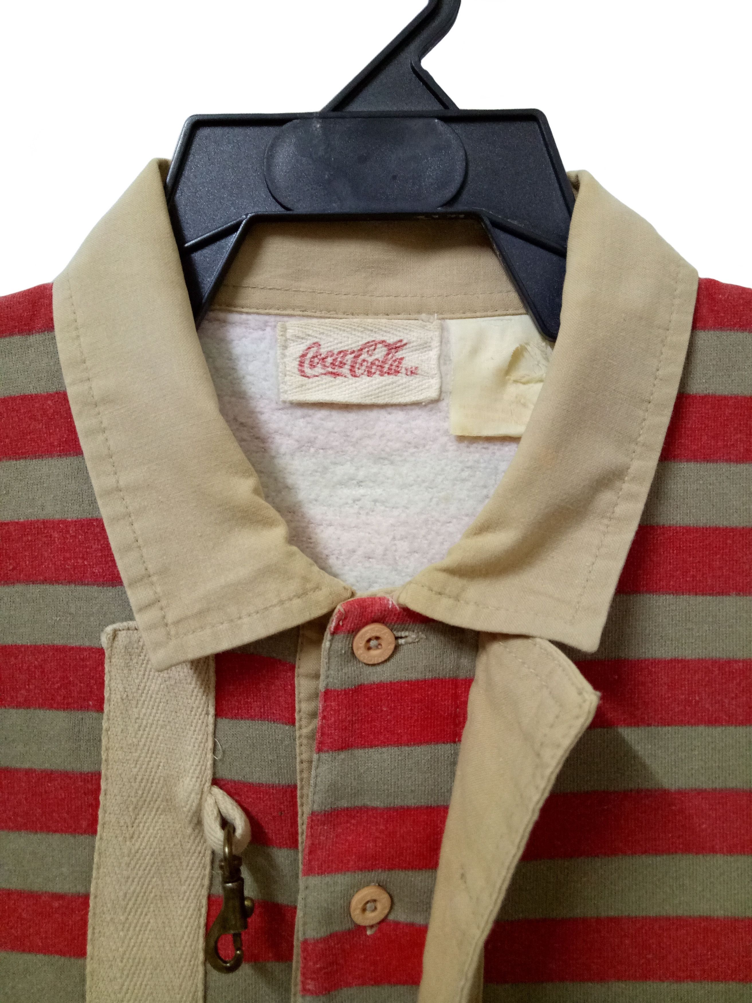 Coca Cola 🔥🔥🔥Vintage Coca Cola Border Striped Sweatshirt RARE Size US L / EU 52-54 / 3 - 4 Thumbnail