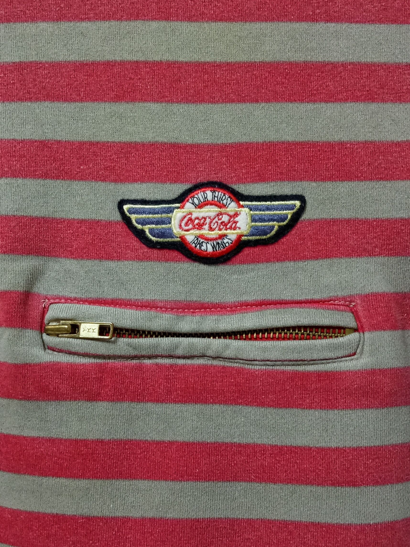 Coca Cola 🔥🔥🔥Vintage Coca Cola Border Striped Sweatshirt RARE Size US L / EU 52-54 / 3 - 7 Thumbnail