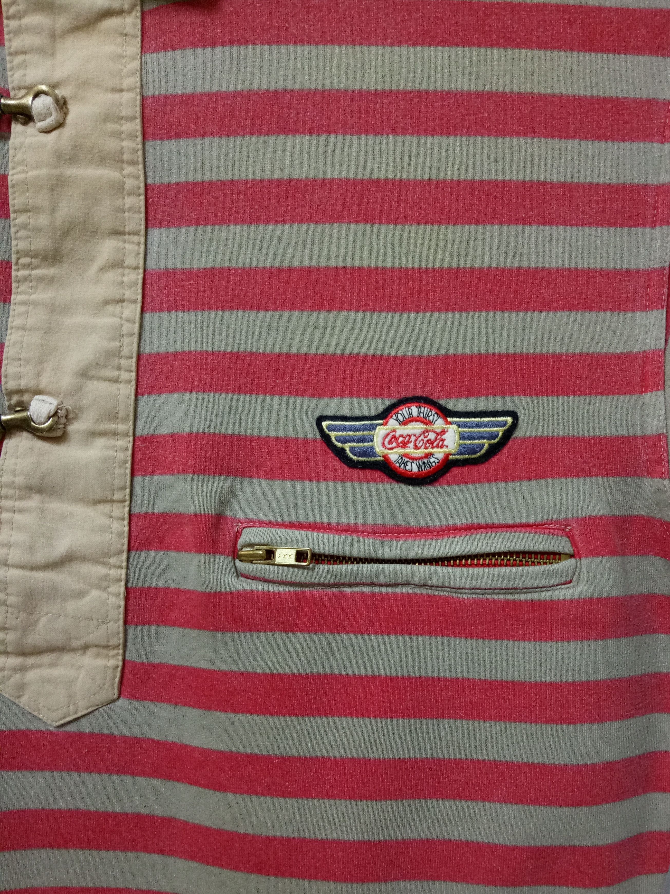 Coca Cola 🔥🔥🔥Vintage Coca Cola Border Striped Sweatshirt RARE Size US L / EU 52-54 / 3 - 6 Thumbnail