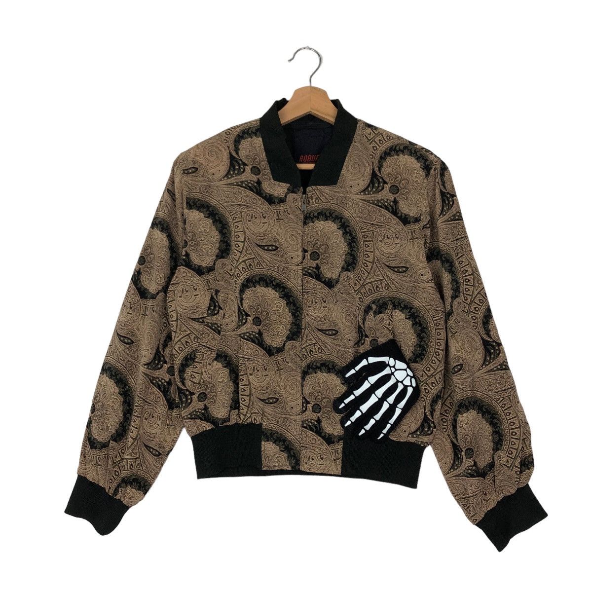 Japanese Brand VINTAGE BOMBER SILK OVERPRINT JACKET ROBUROI JAPAN Size US M / EU 48-50 / 2 - 1 Thumbnail