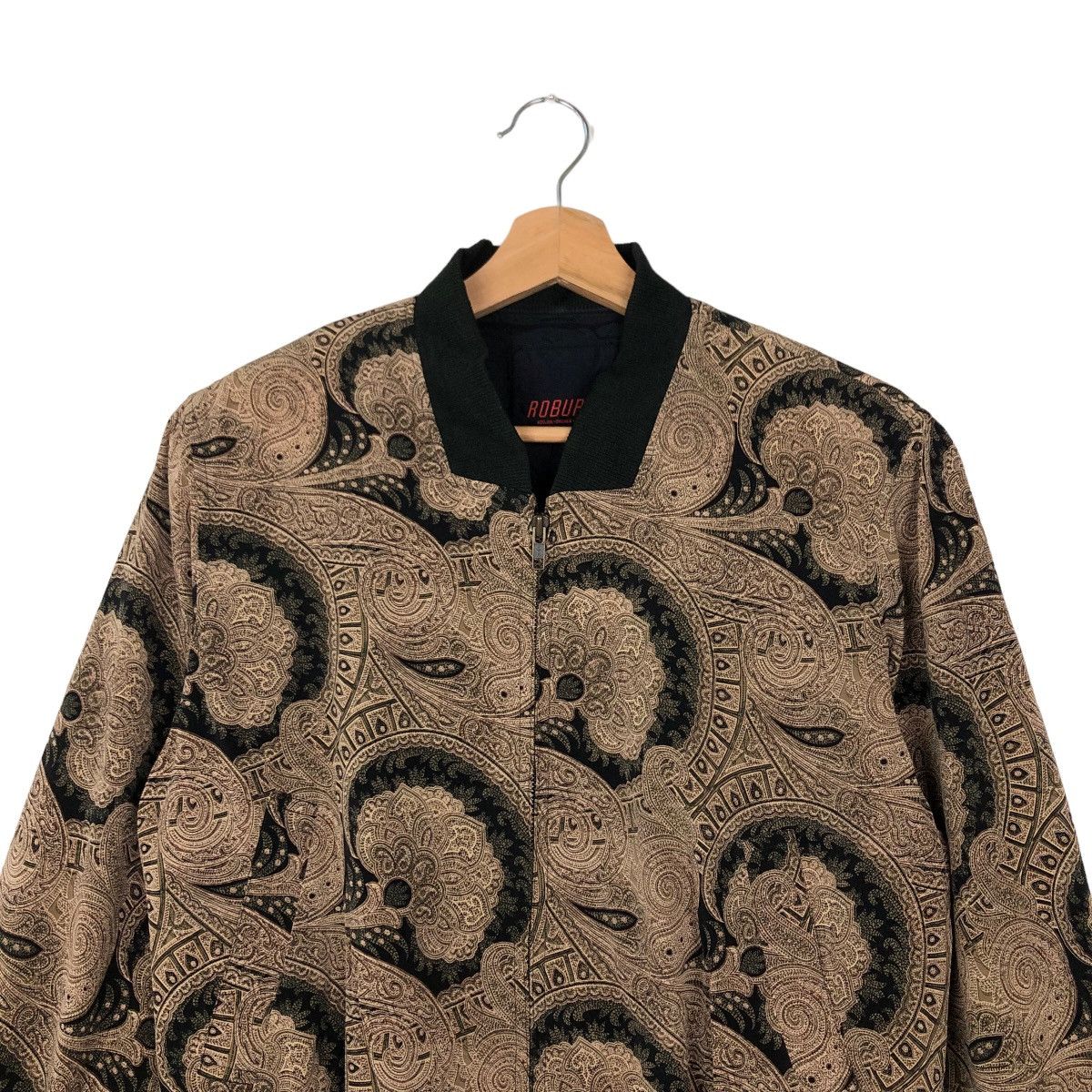 Japanese Brand VINTAGE BOMBER SILK OVERPRINT JACKET ROBUROI JAPAN Size US M / EU 48-50 / 2 - 2 Thumbnail