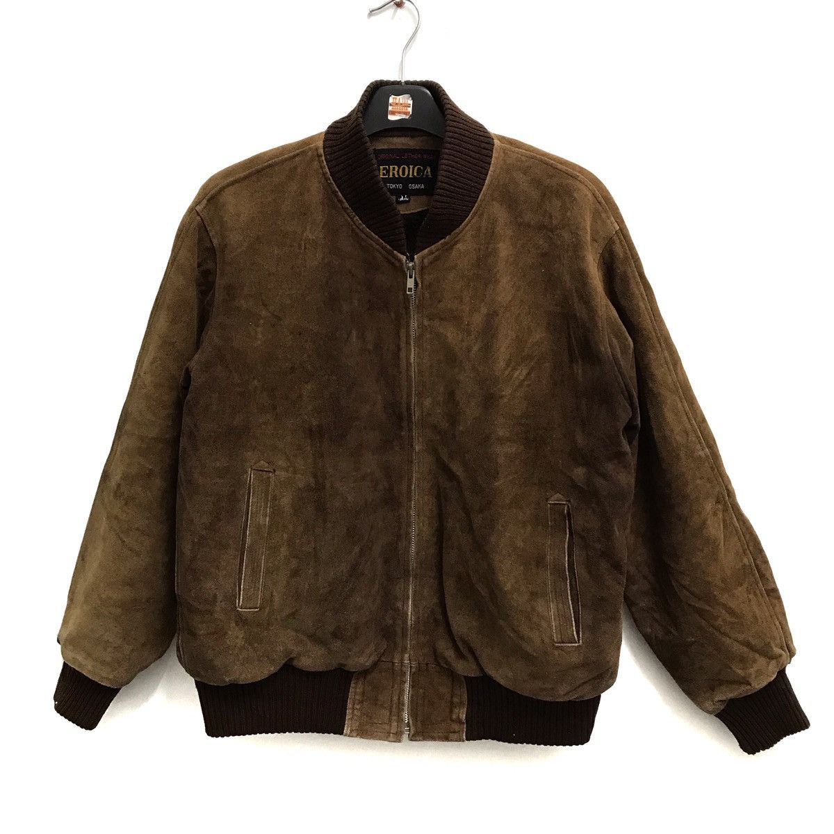Japanese Brand × Leather Eroica Tokyo Osaka Leather Wear Faded Bomber Jacket Size US M / EU 48-50 / 2 - 1 Thumbnail
