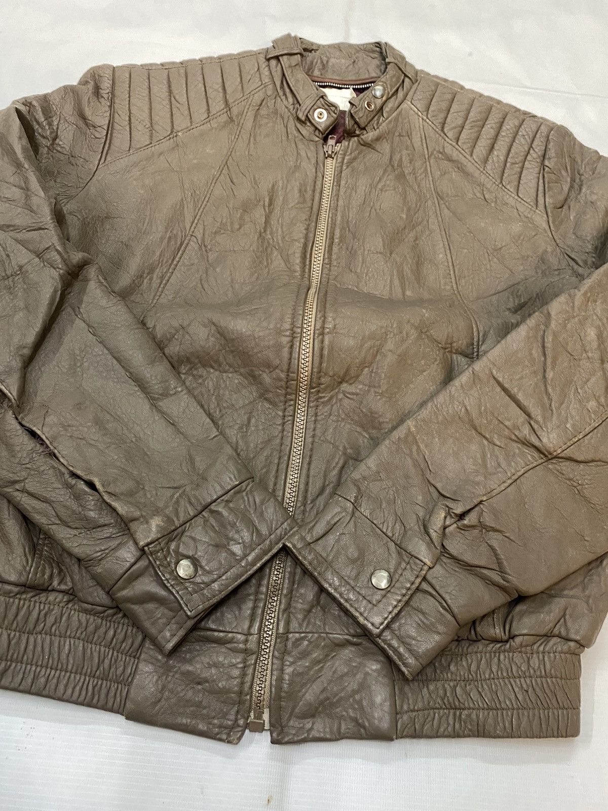 Vintage Vintage Canada Biker Leather Jacket Size US S / EU 44-46 / 1 - 4 Thumbnail