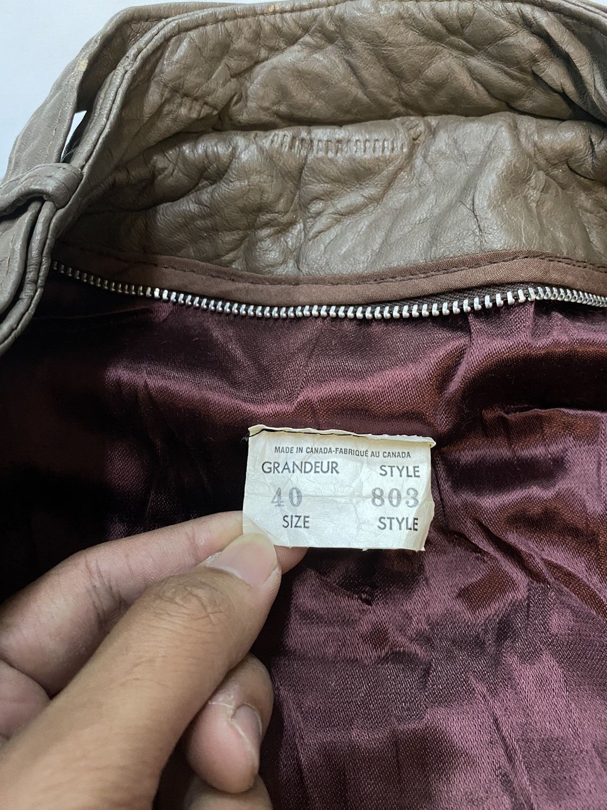 Vintage Vintage Canada Biker Leather Jacket Size US S / EU 44-46 / 1 - 8 Thumbnail