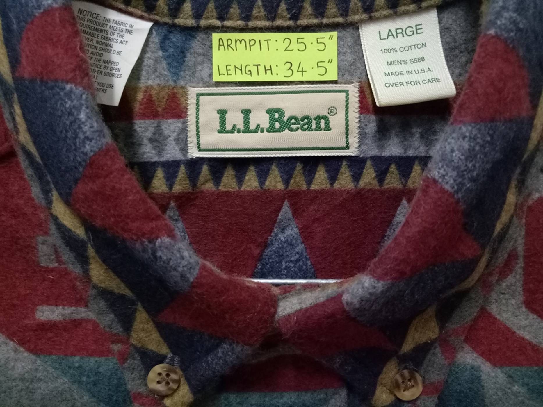 L.L. Bean 🔥🔥🔥Vintage LL Bean Geometric Tribal Design Made in Usa Size US L / EU 52-54 / 3 - 6 Thumbnail
