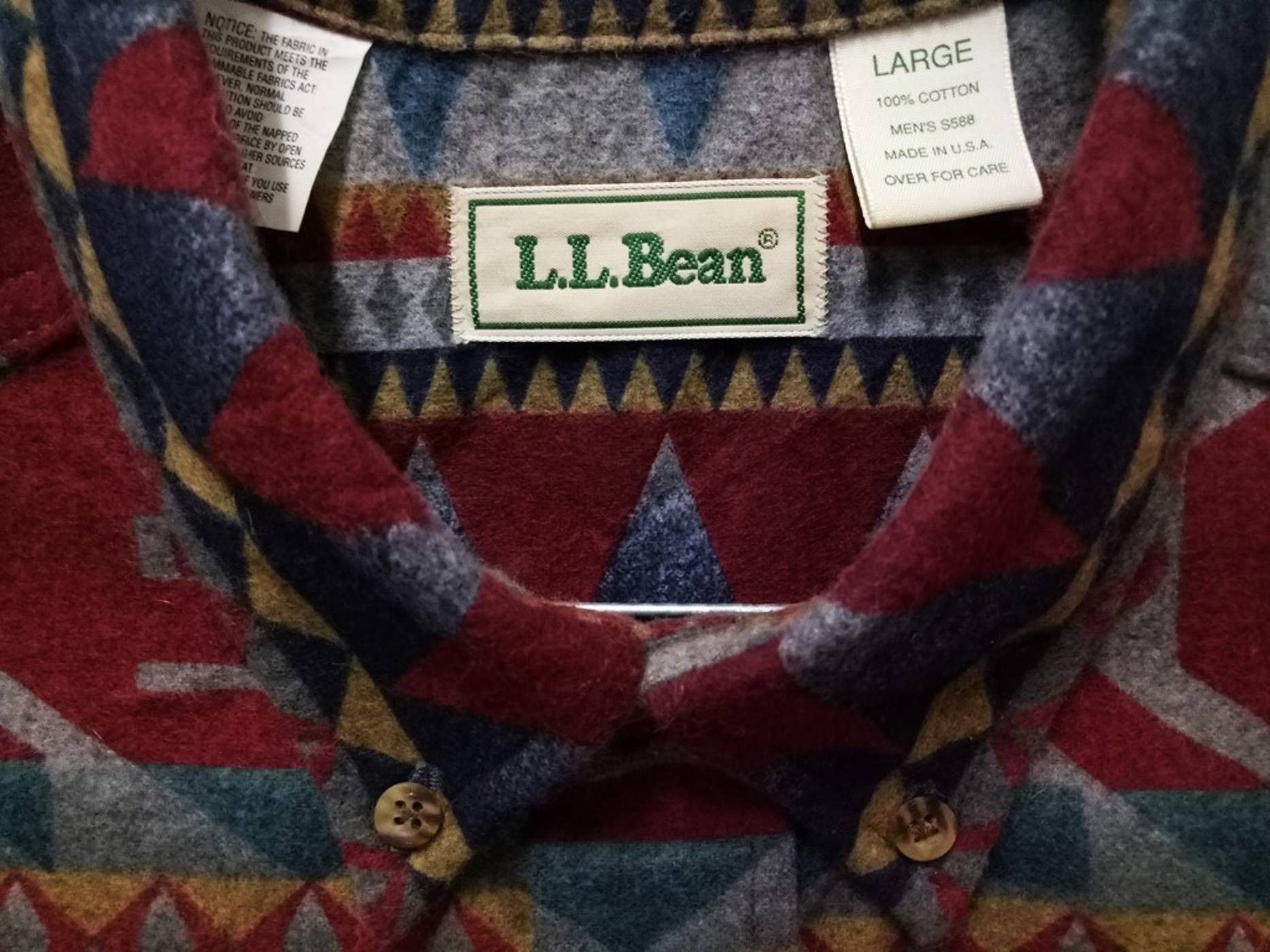L.L. Bean 🔥🔥🔥Vintage LL Bean Geometric Tribal Design Made in Usa Size US L / EU 52-54 / 3 - 5 Thumbnail