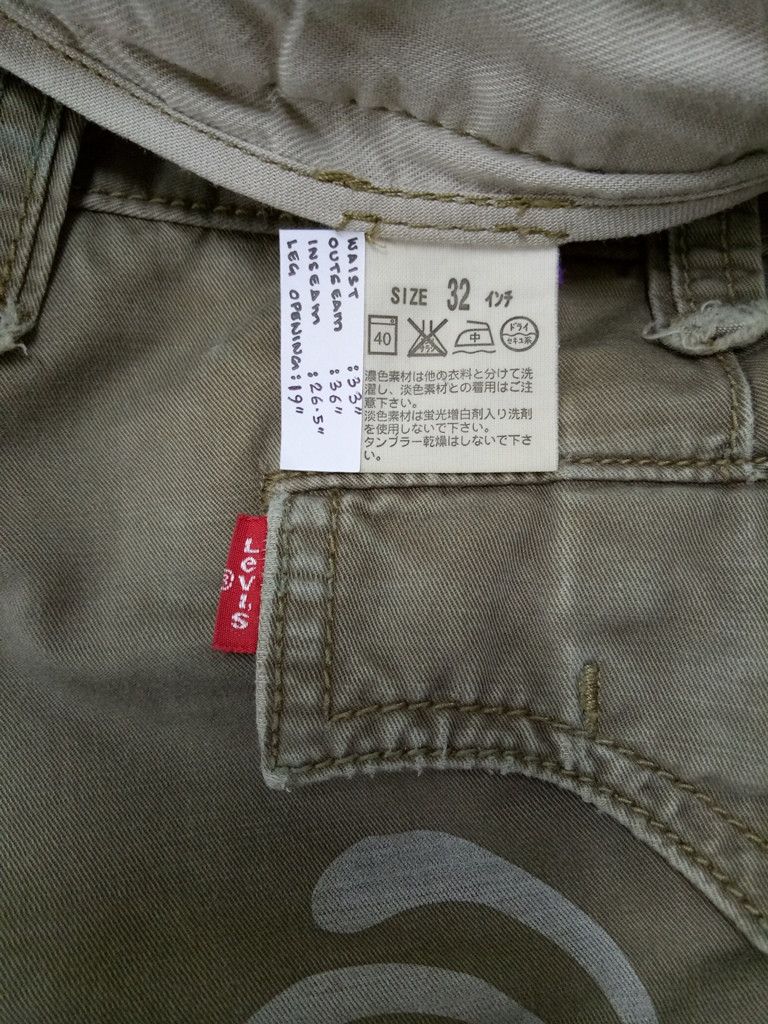 Levi's 🔥🔥🔥Levis 6 Pocket Cargo Pants Rare Design Size US 33 - 14 Thumbnail