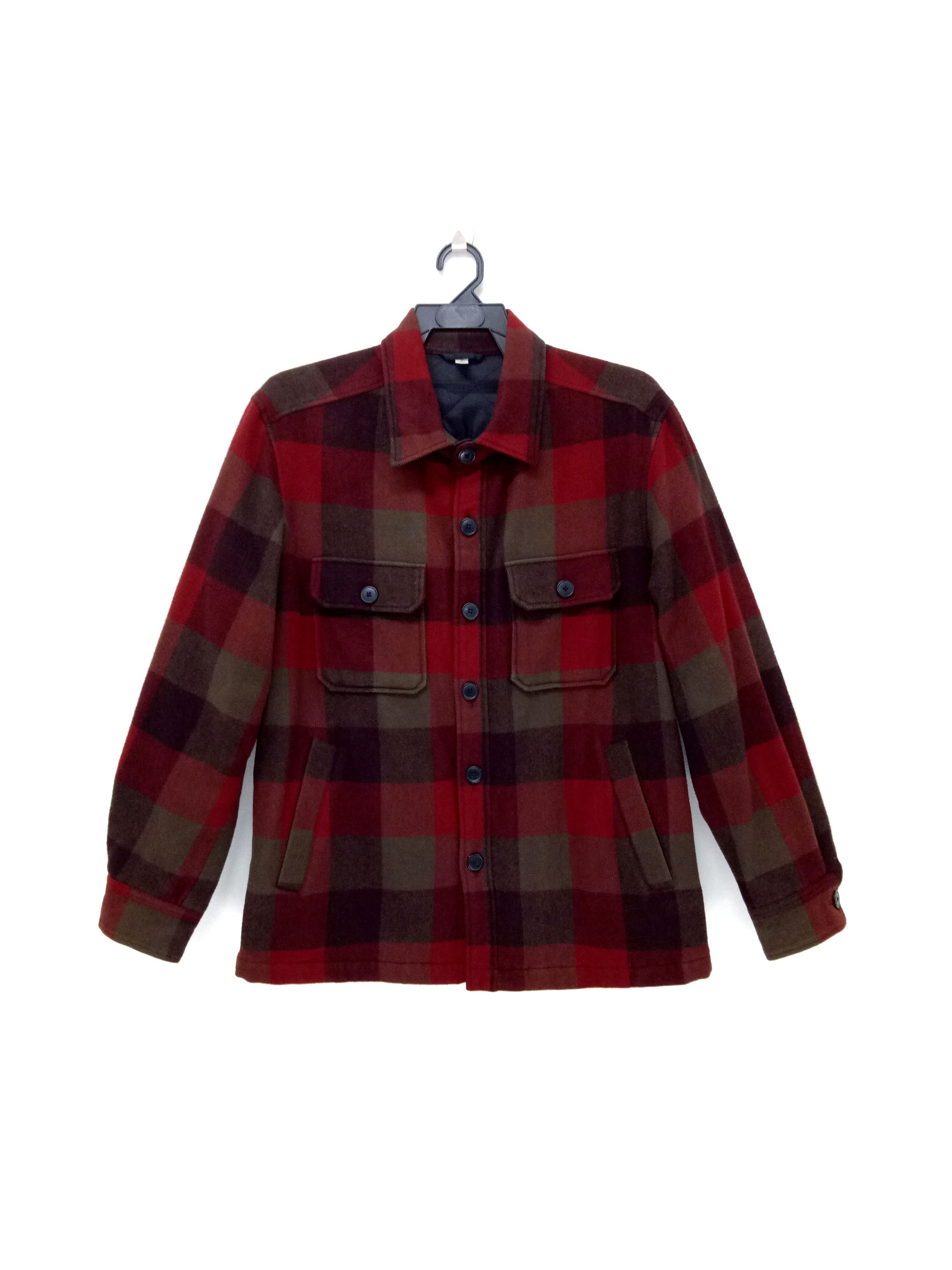 🔥🔥🔥Uniqlo Wool & Rayon Tartan Plaid Jacket 4 Pocket