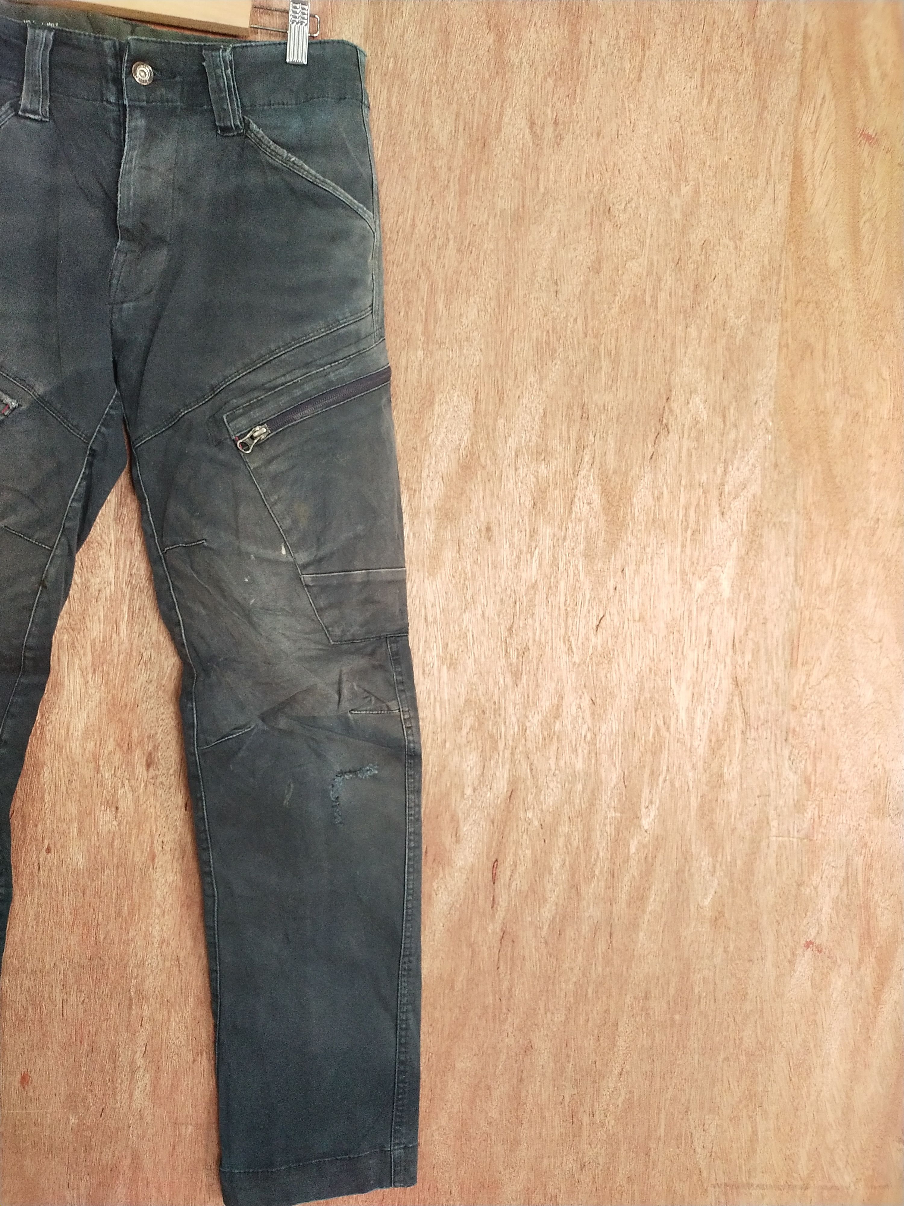 Japanese Brand Genba clothes multipocket distressed cargo pants #S123 Size US 30 / EU 46 - 3 Thumbnail