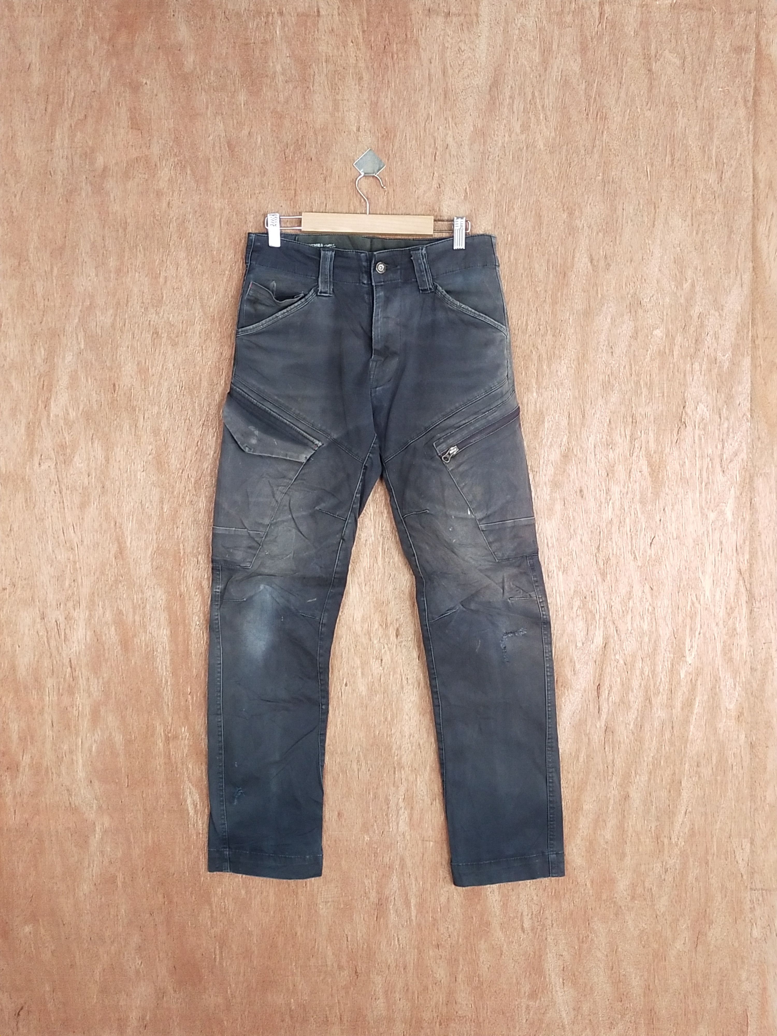 Japanese Brand Genba clothes multipocket distressed cargo pants #S123 Size US 30 / EU 46 - 1 Thumbnail