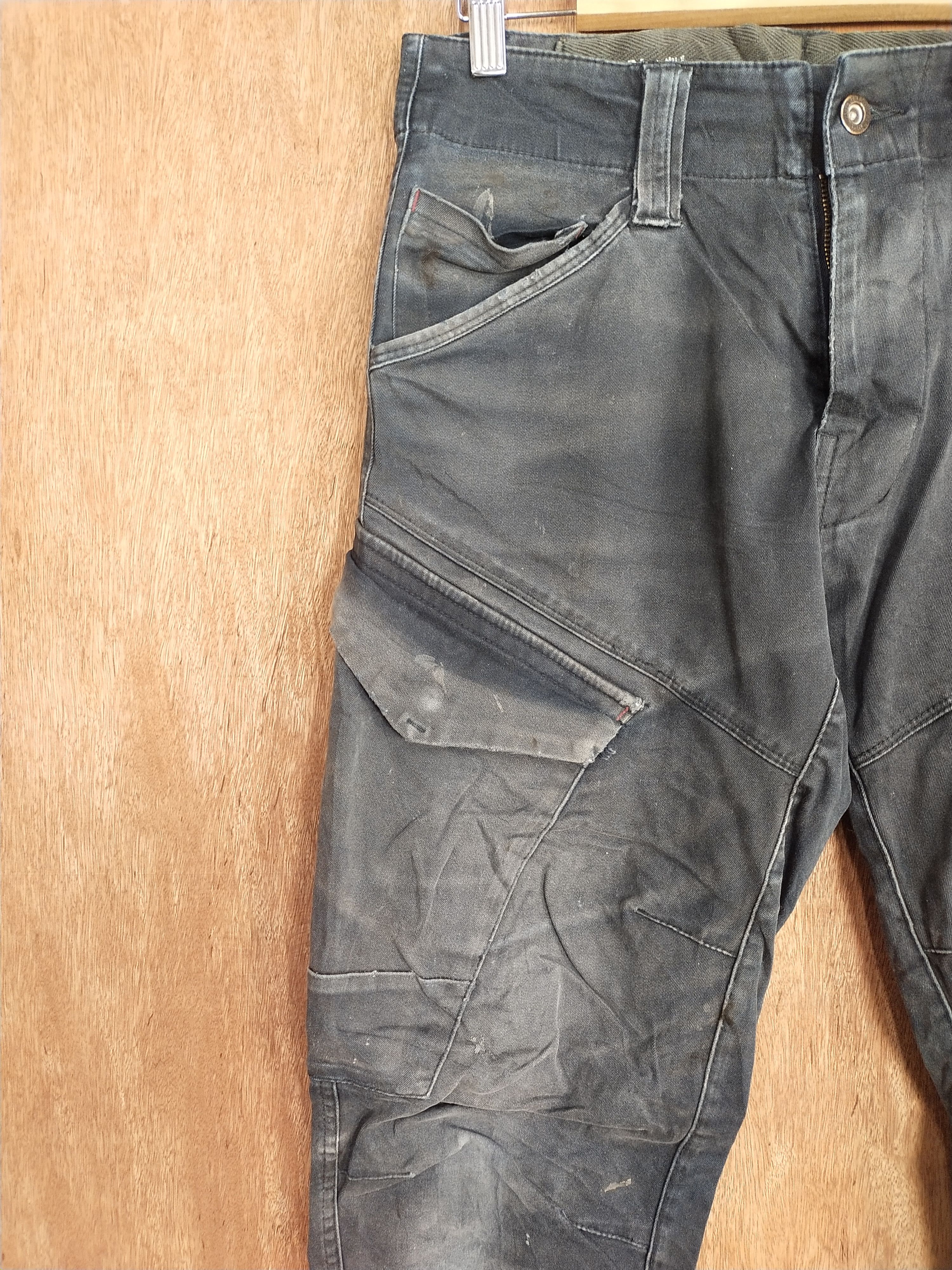 Japanese Brand Genba clothes multipocket distressed cargo pants #S123 Size US 30 / EU 46 - 6 Thumbnail