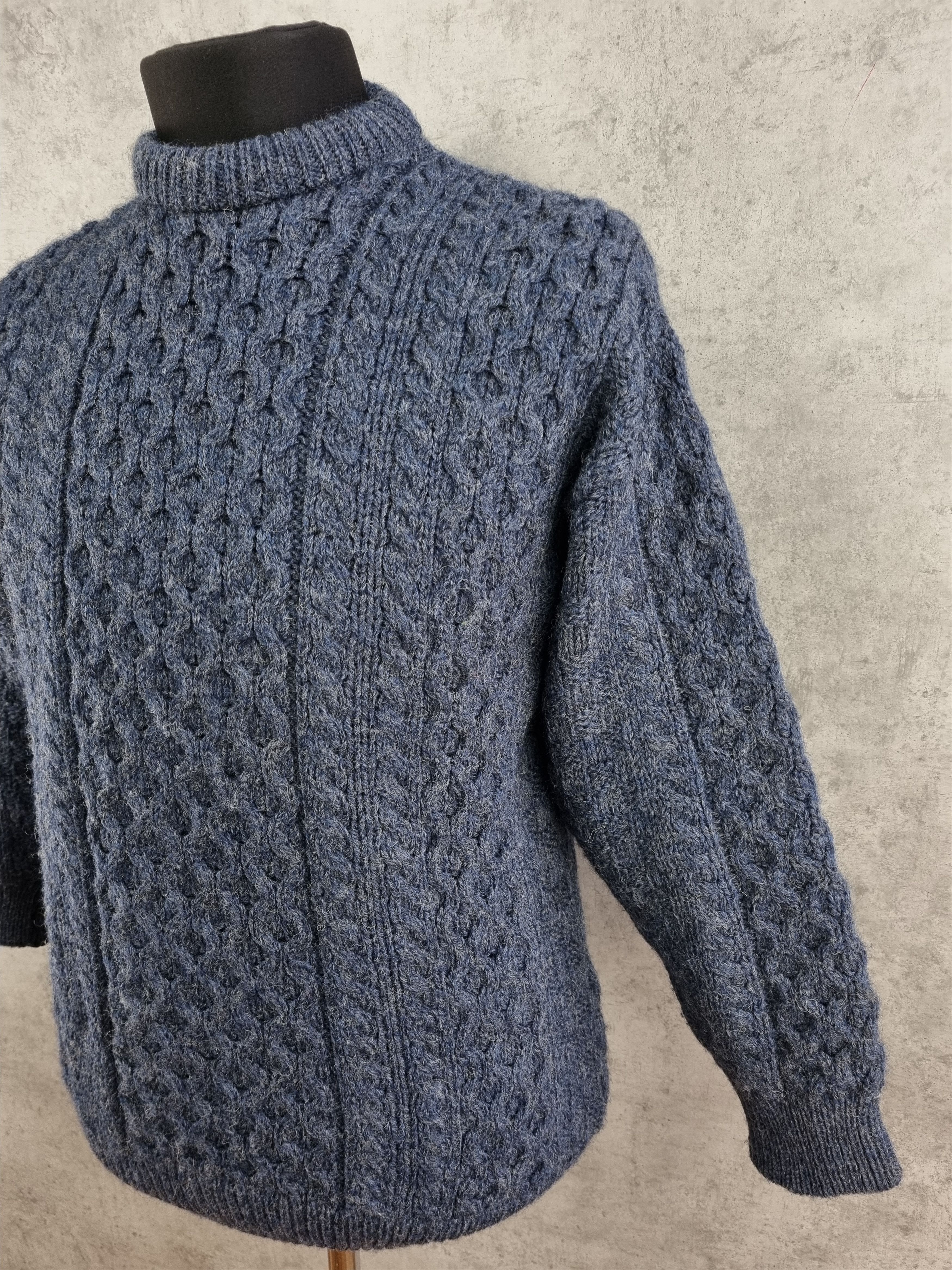 Aran Crafts × Vintage 90s Aran Crafts Ireland Heavy Cable Knitted Wool Sweater Size US L / EU 52-54 / 3 - 12 Thumbnail