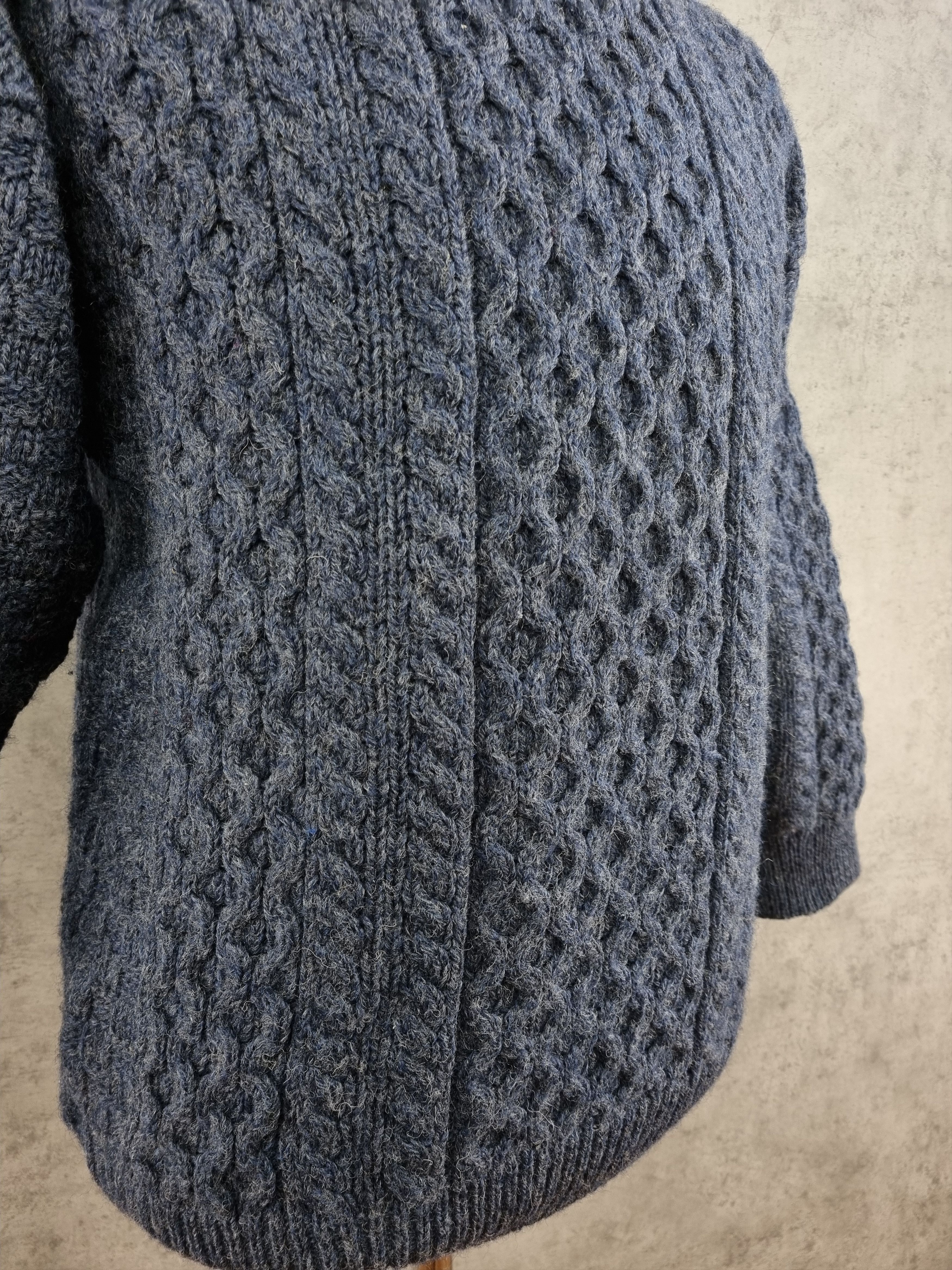 Aran Crafts × Vintage 90s Aran Crafts Ireland Heavy Cable Knitted Wool Sweater Size US L / EU 52-54 / 3 - 9 Thumbnail